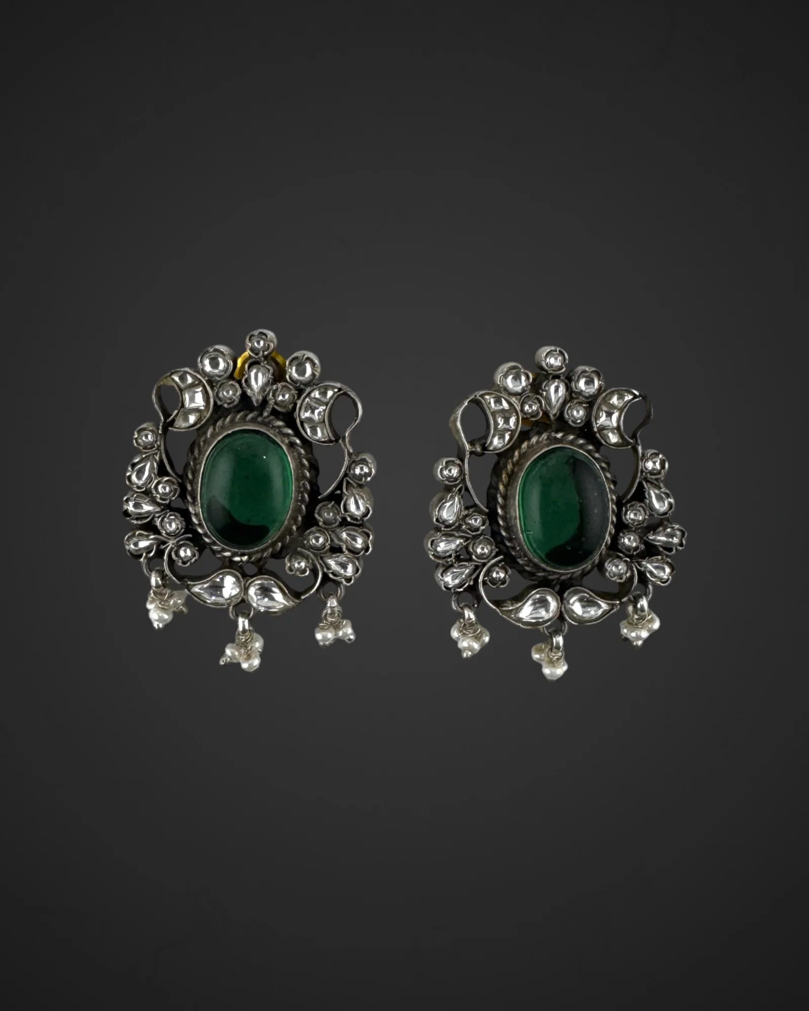 Halo Emerald Studs