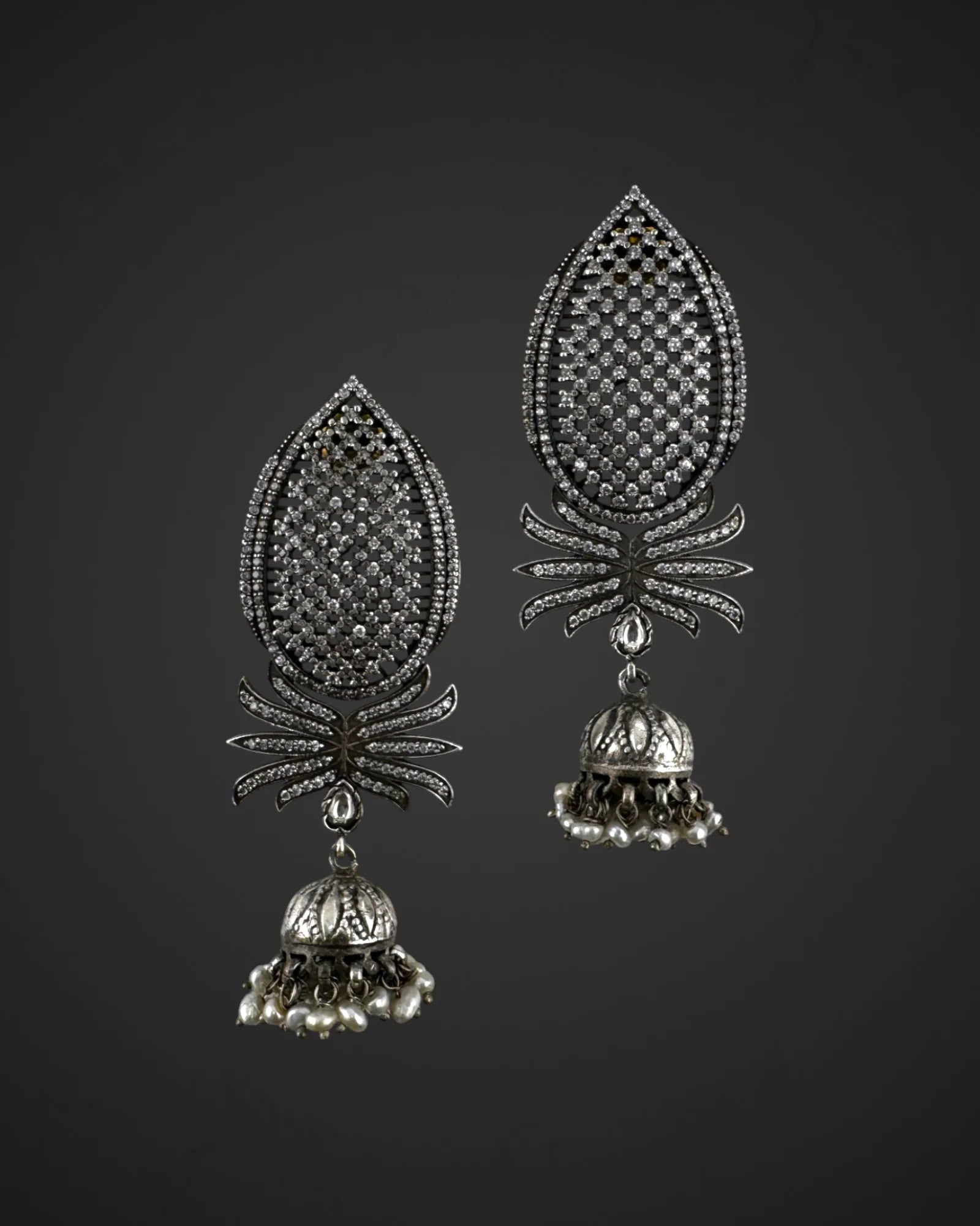 Silver Jhumka Royale