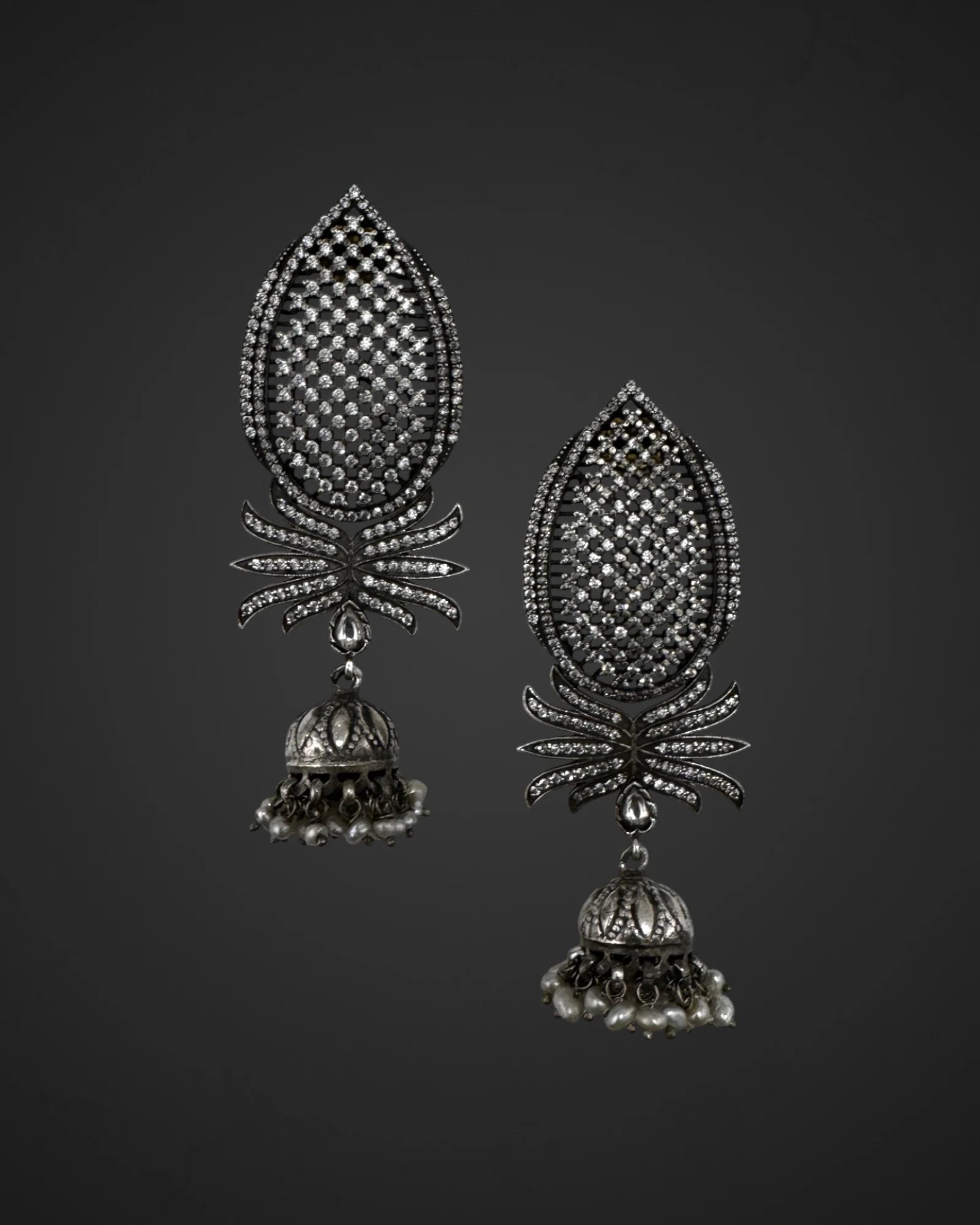 Silver Jhumka Royale