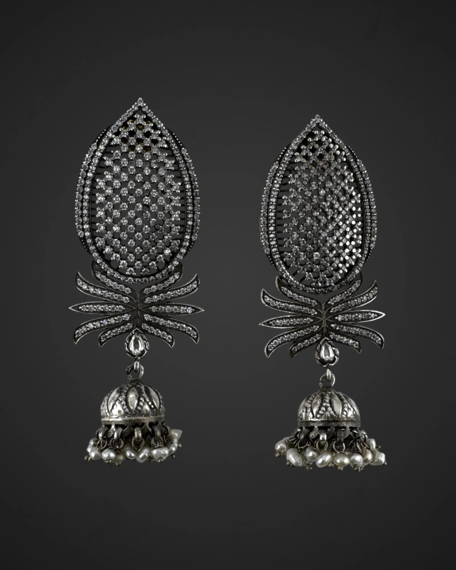 Silver Jhumka Royale