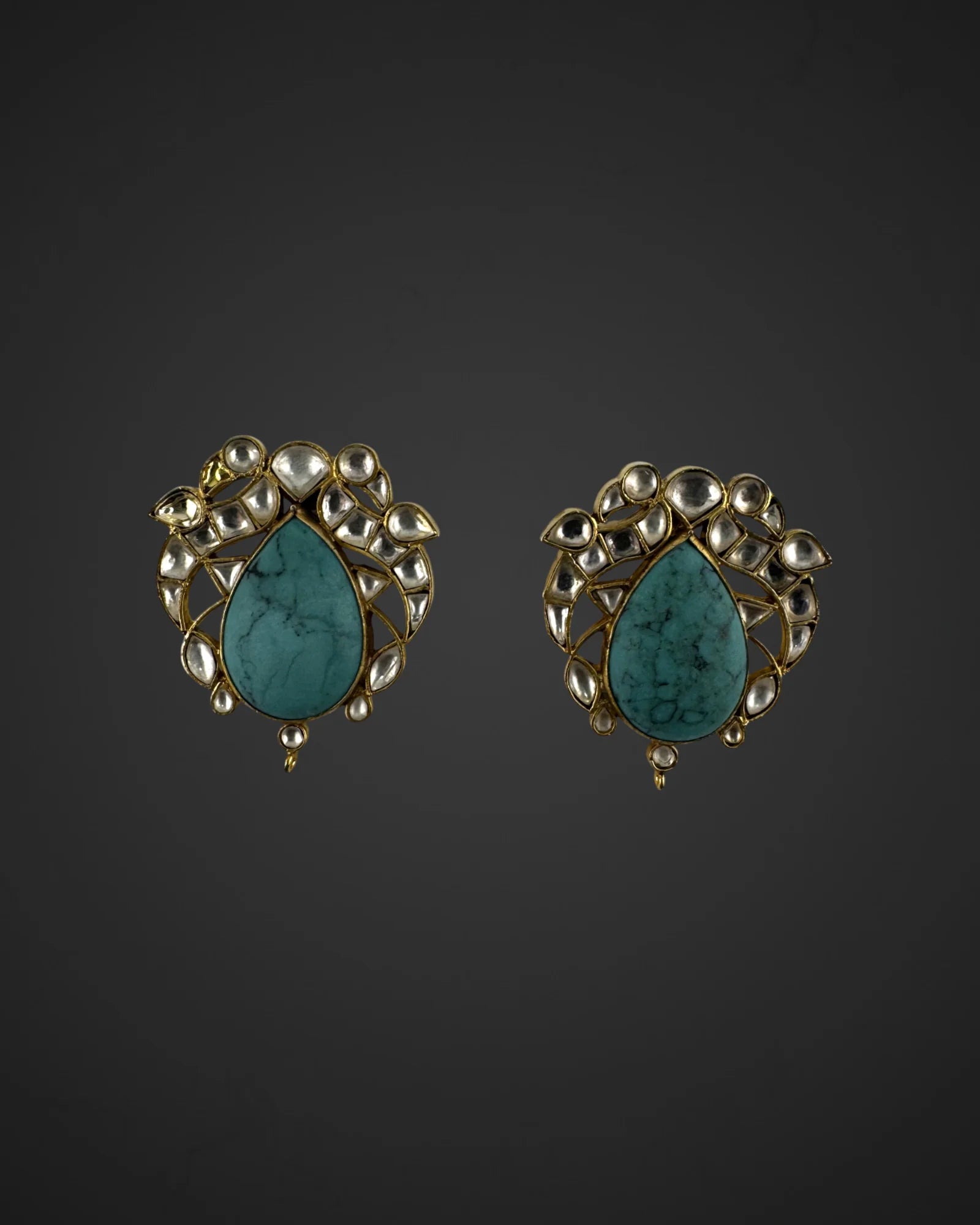 Turquoise Drop Studs
