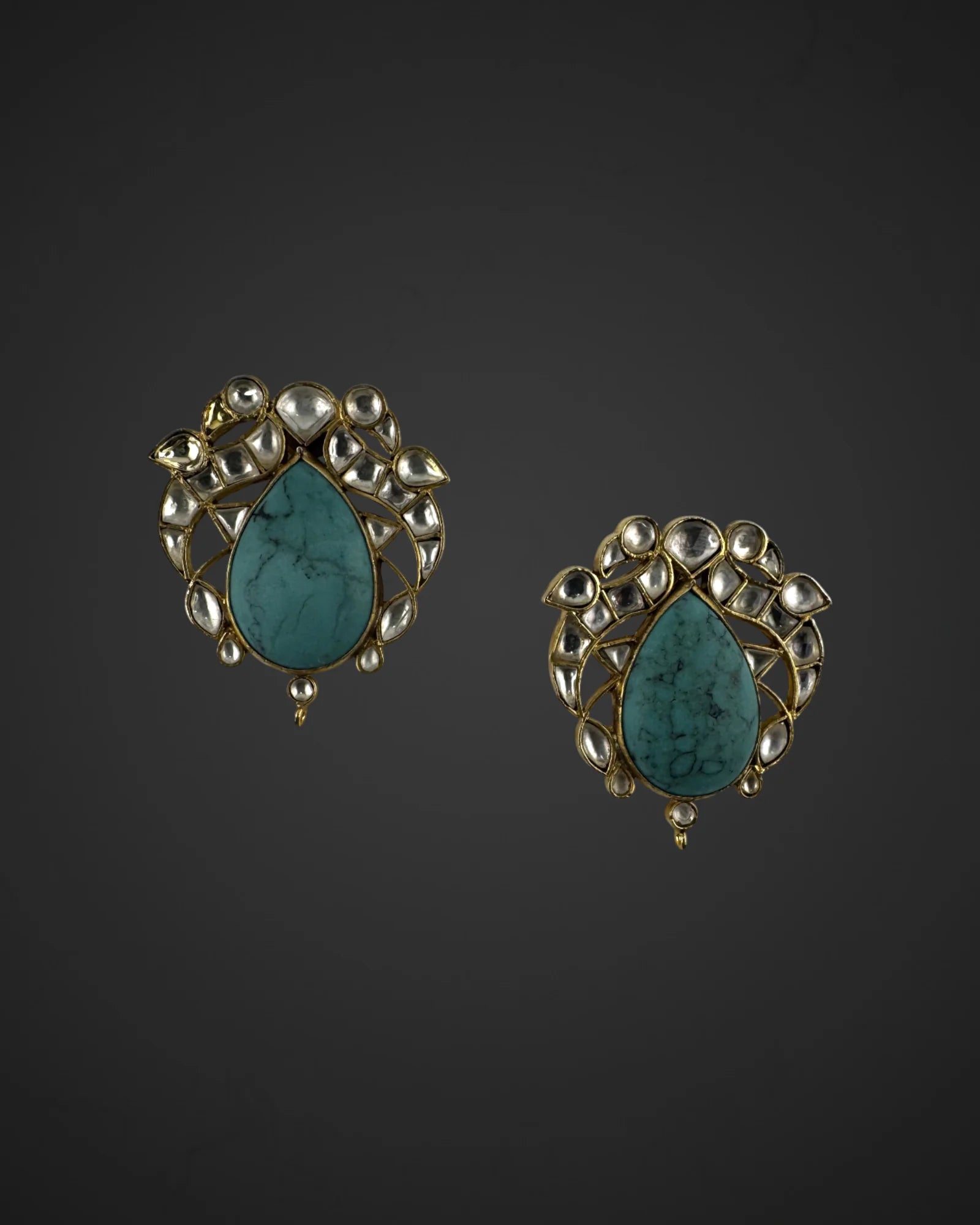 Turquoise Drop Studs