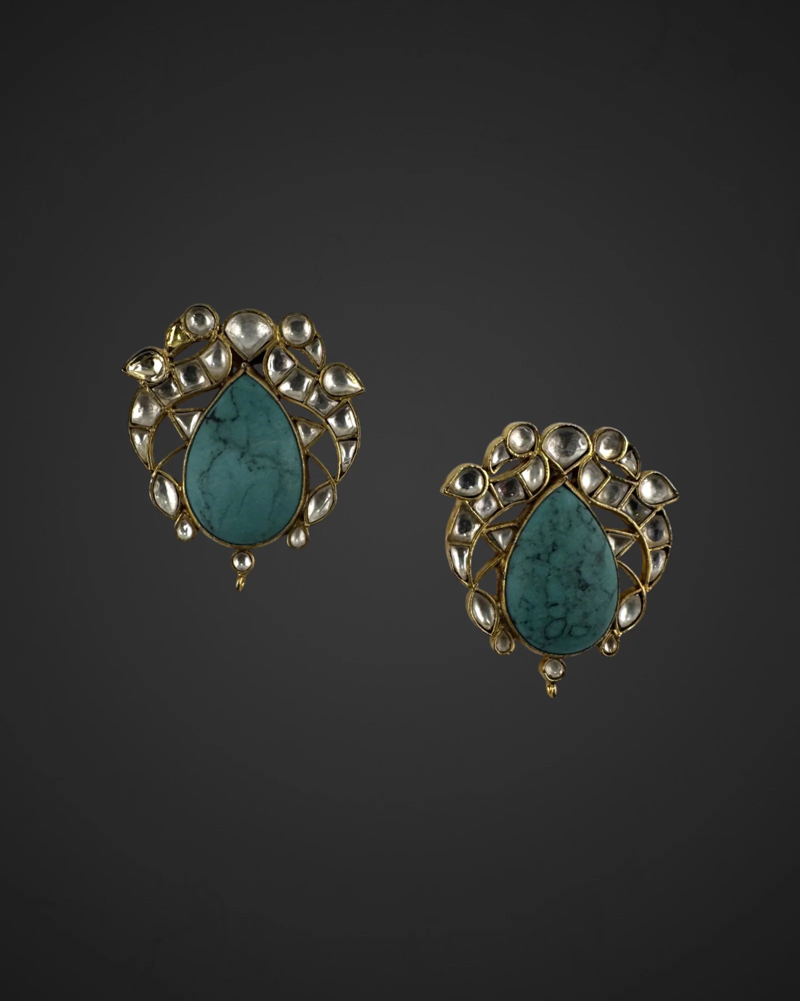 Turquoise Drop Studs