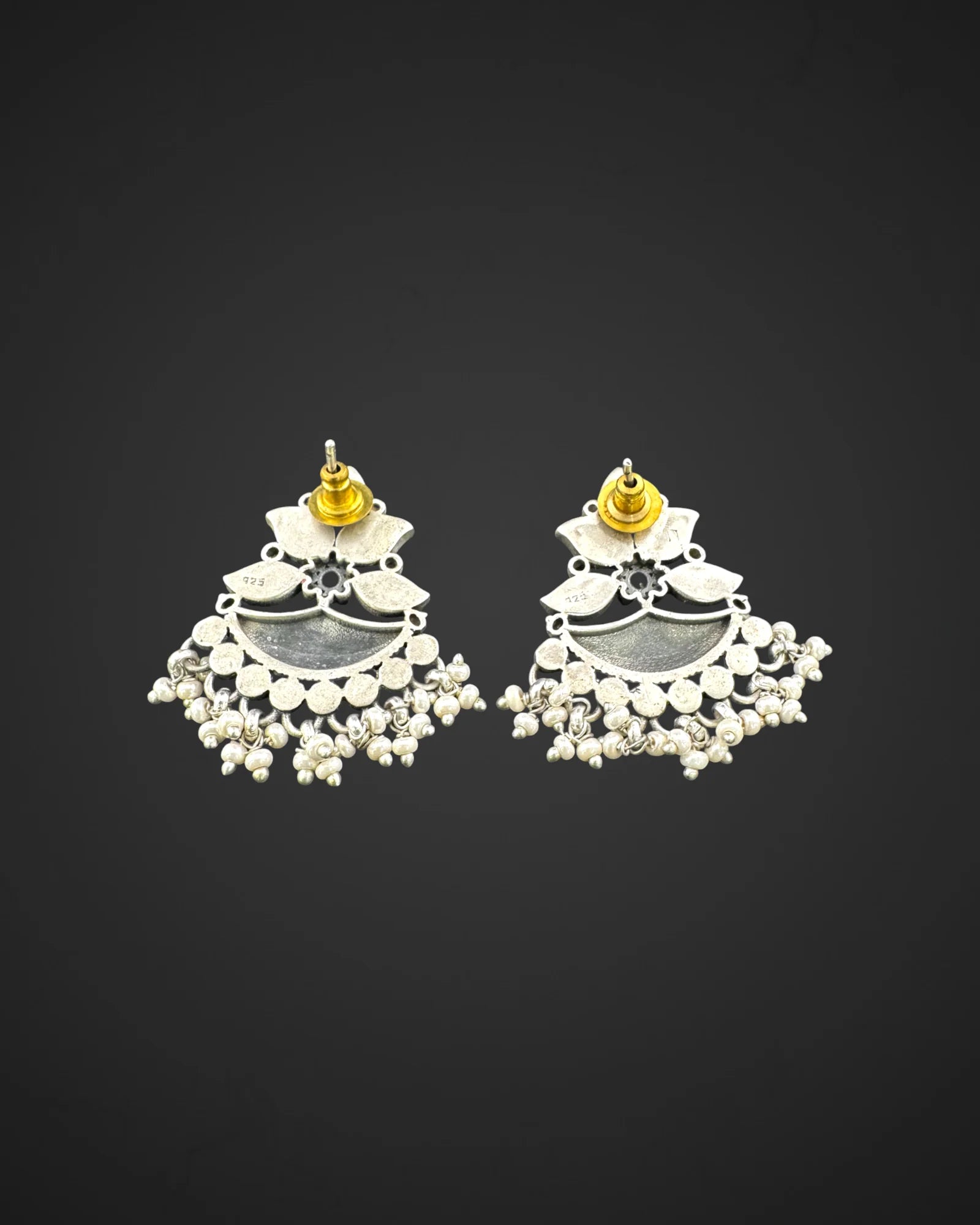 Ornate Green Earrings