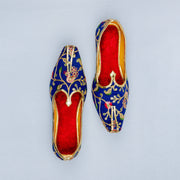 Two Tone Royal Blue Ethnic Mojari