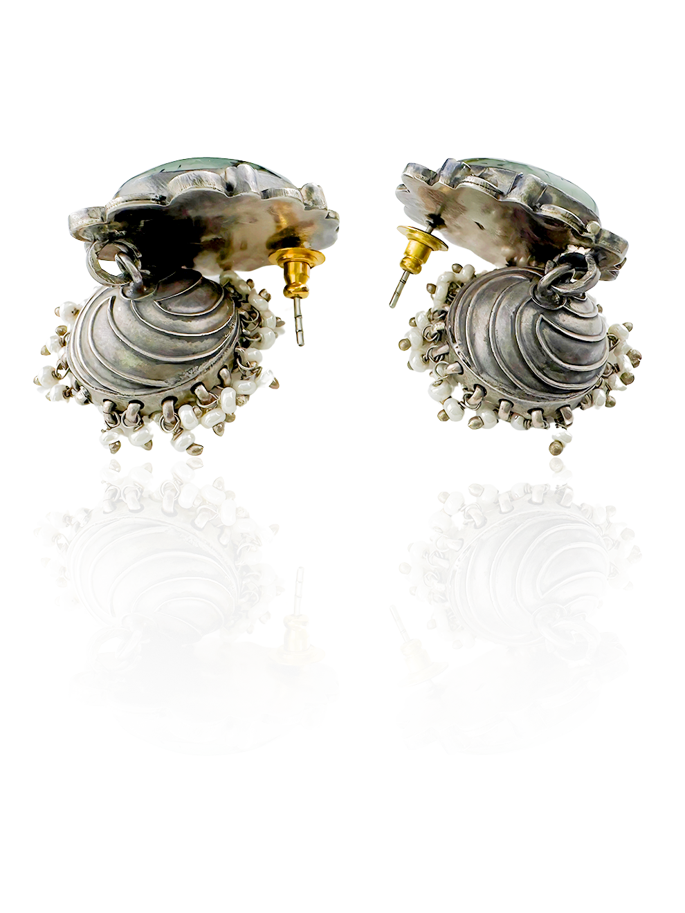 Jade Whispers Jhumkas