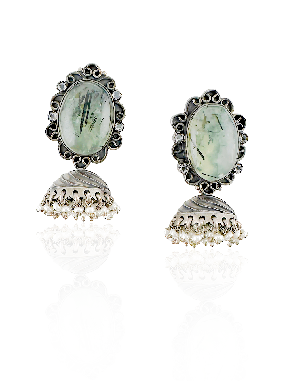 Jade Whispers Jhumkas
