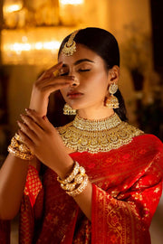 Ethereal Bridal Kundan Pearls Ensemble - Dyulokha