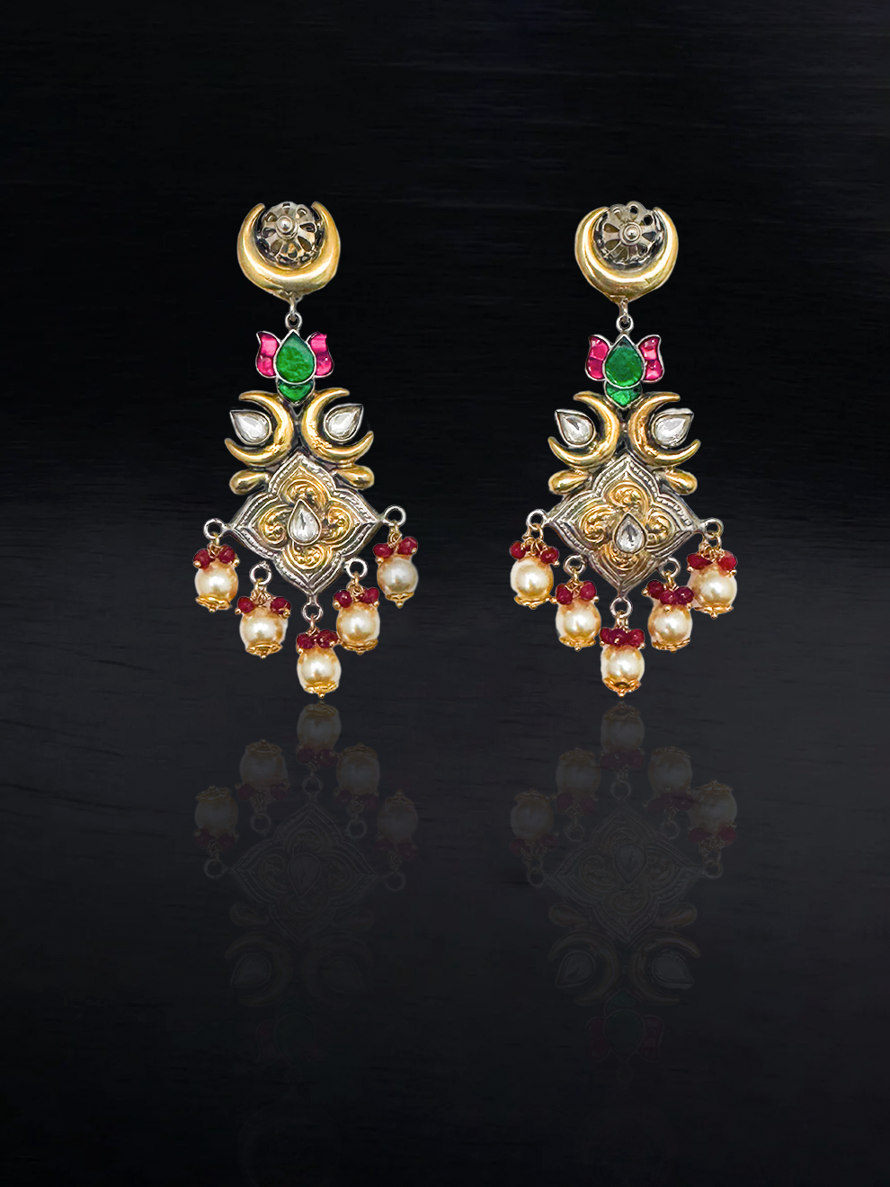 Moon flower Danglers