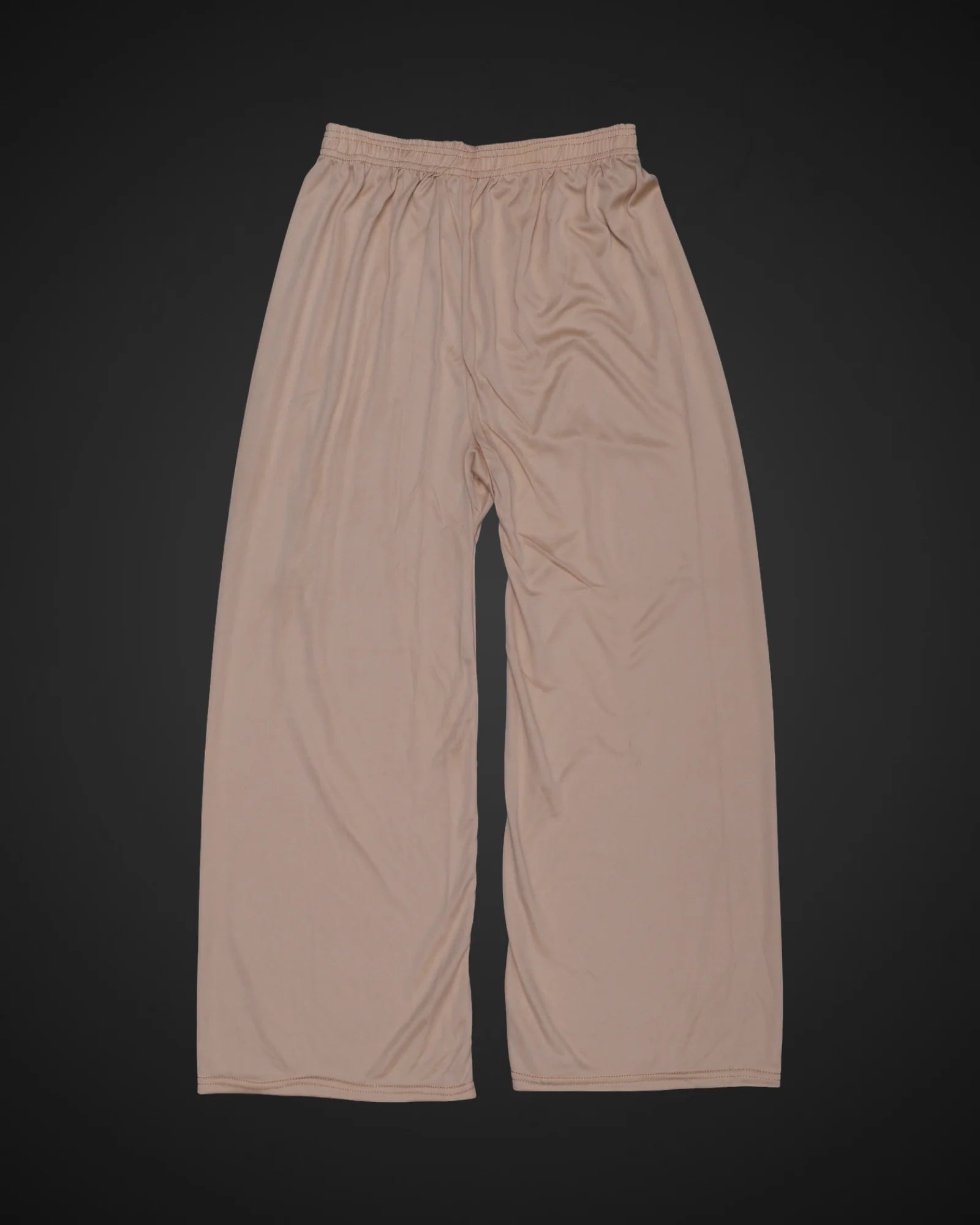 Beige Cotton Wide Leg Palazzos