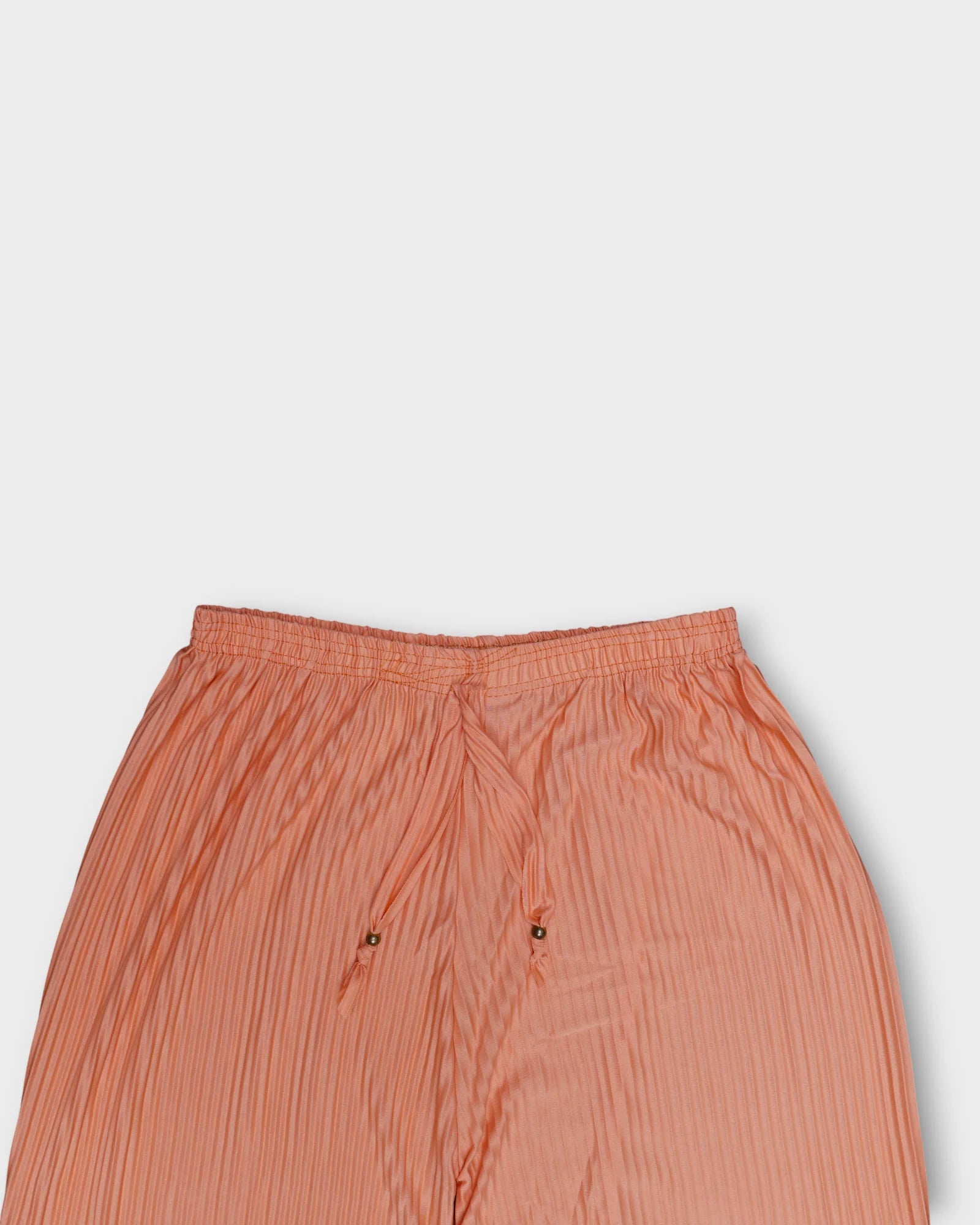 Peach Flower Print Cotton Palazzos