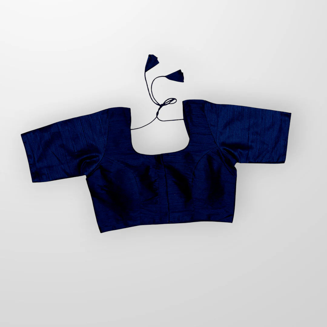 Milan Silk U Neck Readymade Blouse