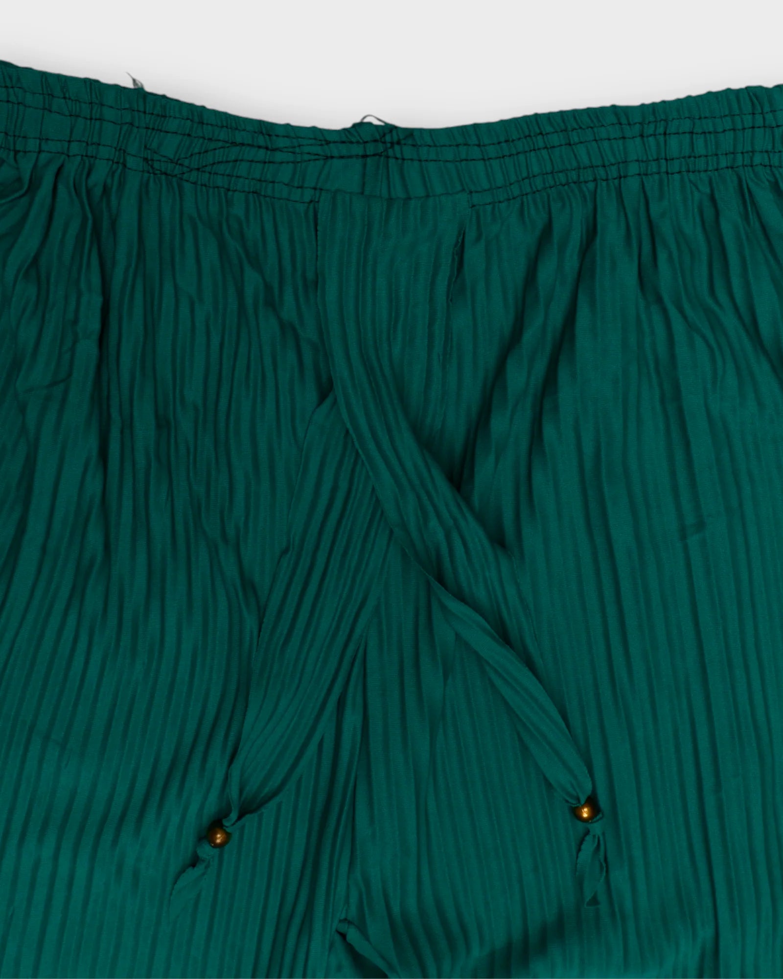 Green Floral Cutwork Cotton Palazzos