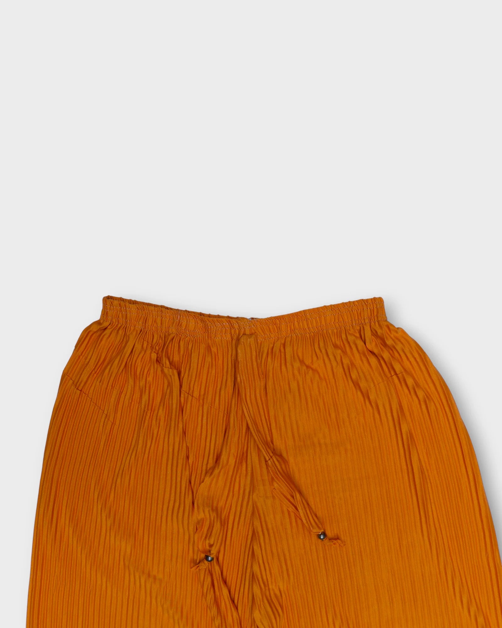 Mustard Yellow Cotton Palazzos with Floral Detail