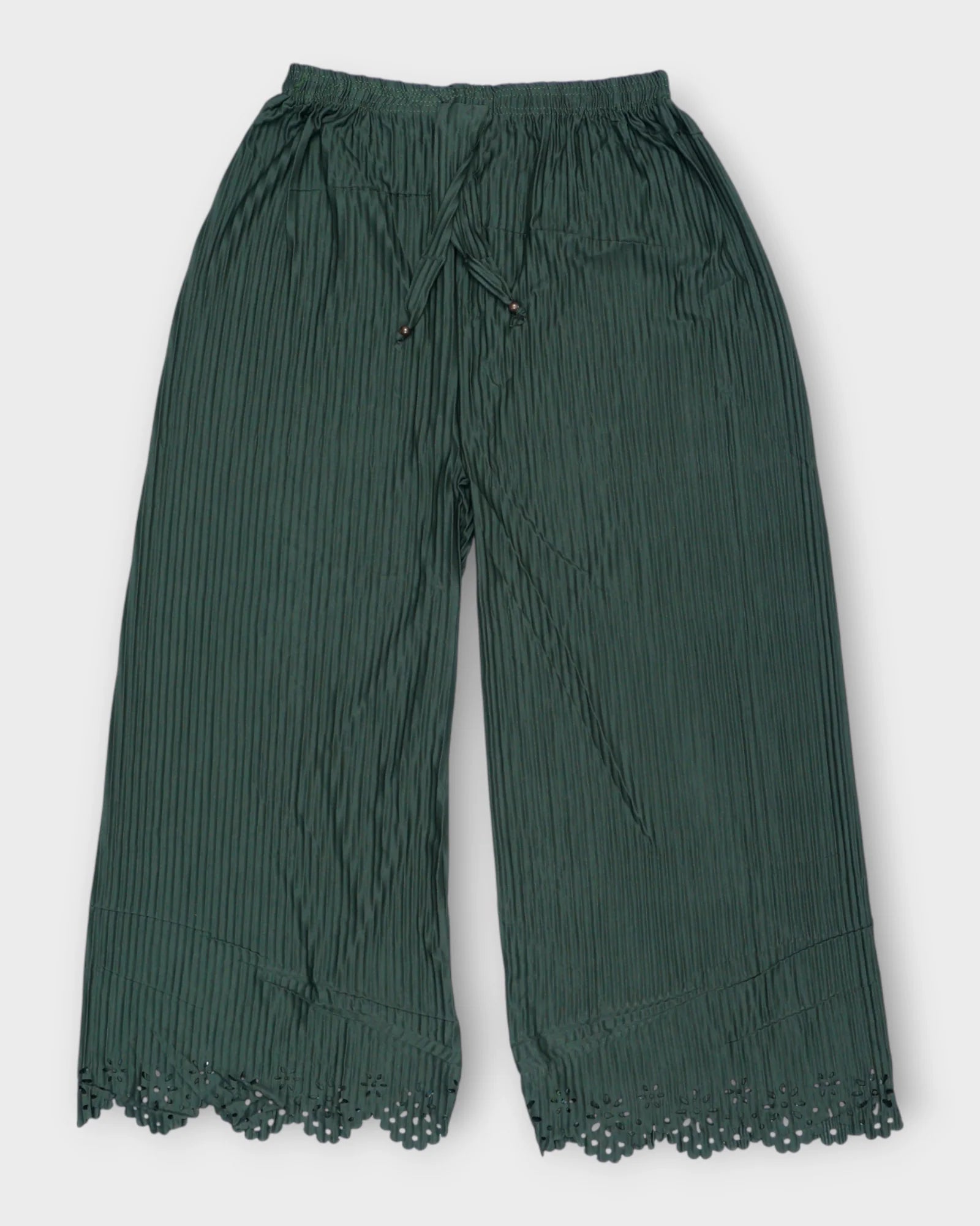 Mint Green Floral Crush Cotton Palazzos