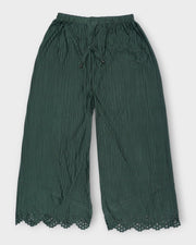 Mint Green Floral Crush Cotton Palazzos
