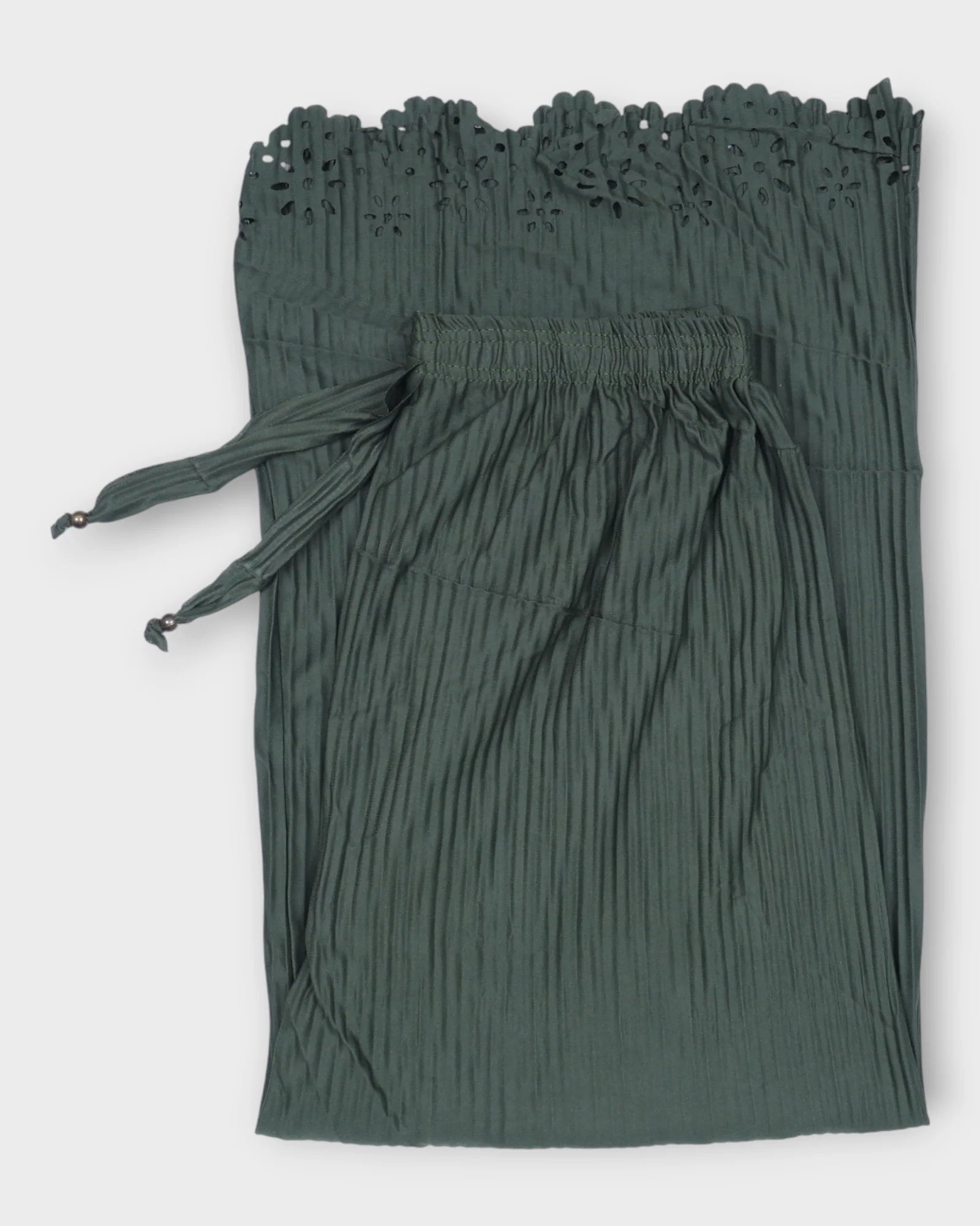 Mint Green Floral Crush Cotton Palazzos