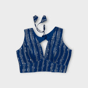Georgette Tie Back V Neck Readymade Blouse