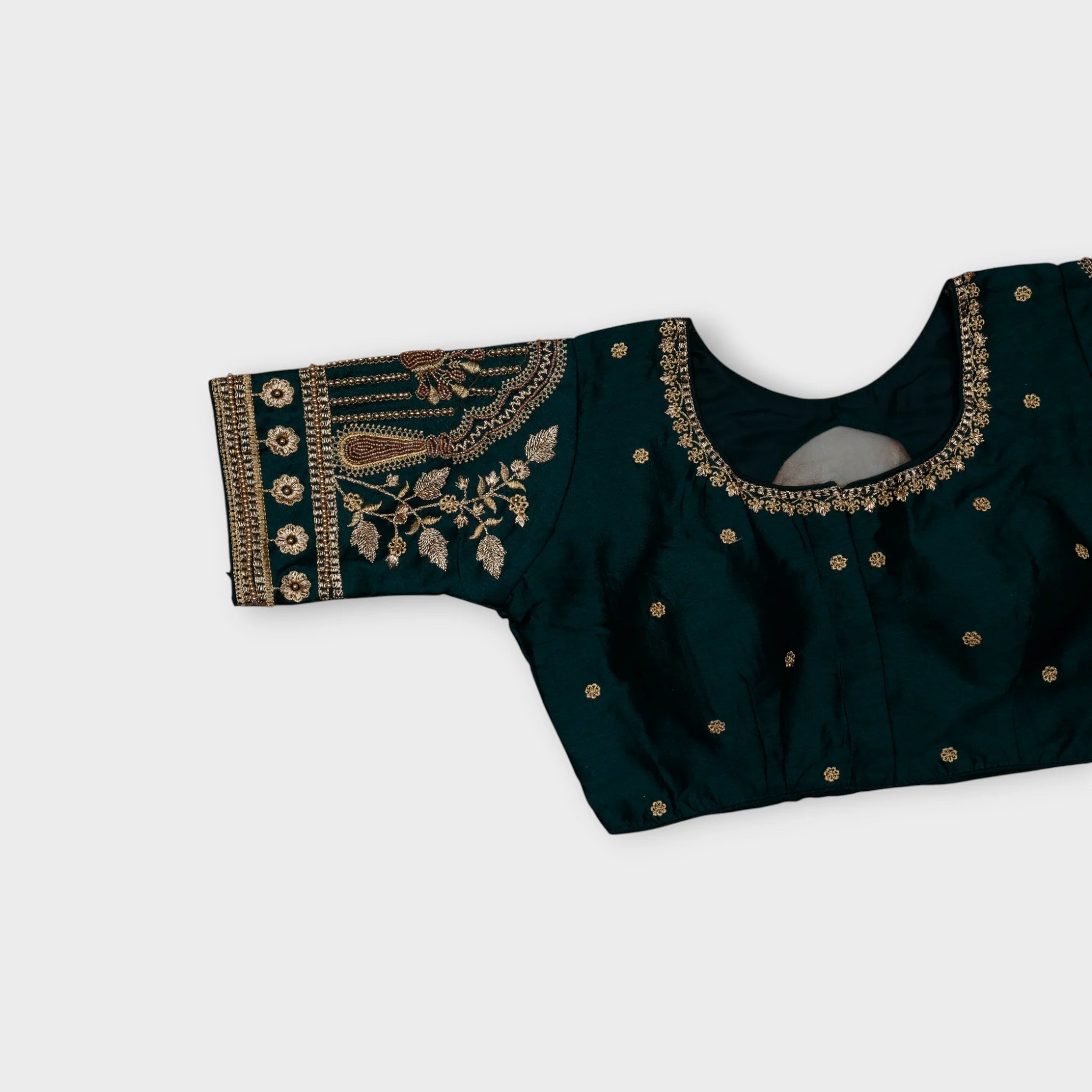 Silk Cutout Embroidered Readymade Blouse