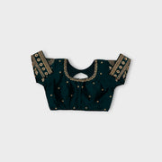 Silk Cutout Embroidered Readymade Blouse