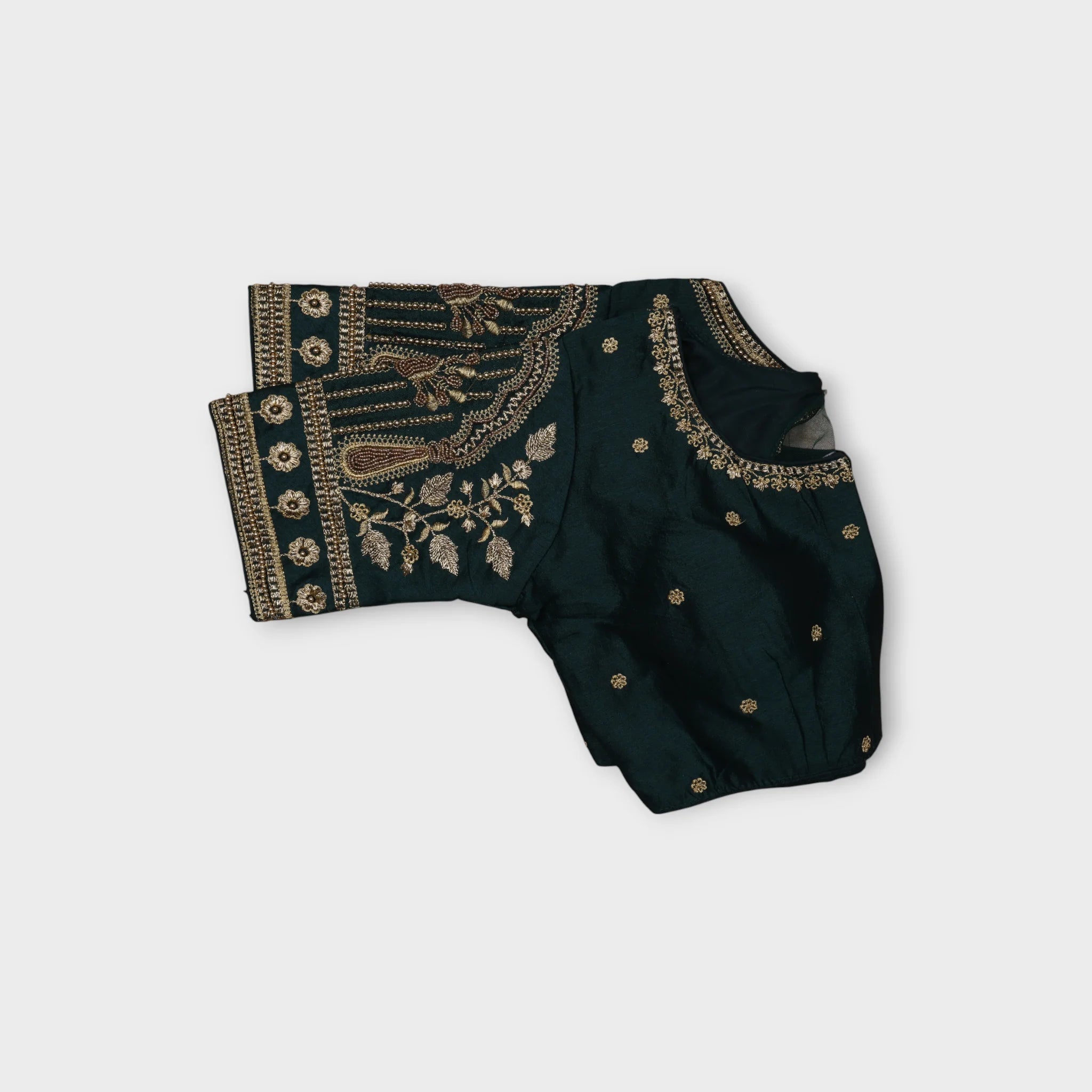 Silk Cutout Embroidered Readymade Blouse