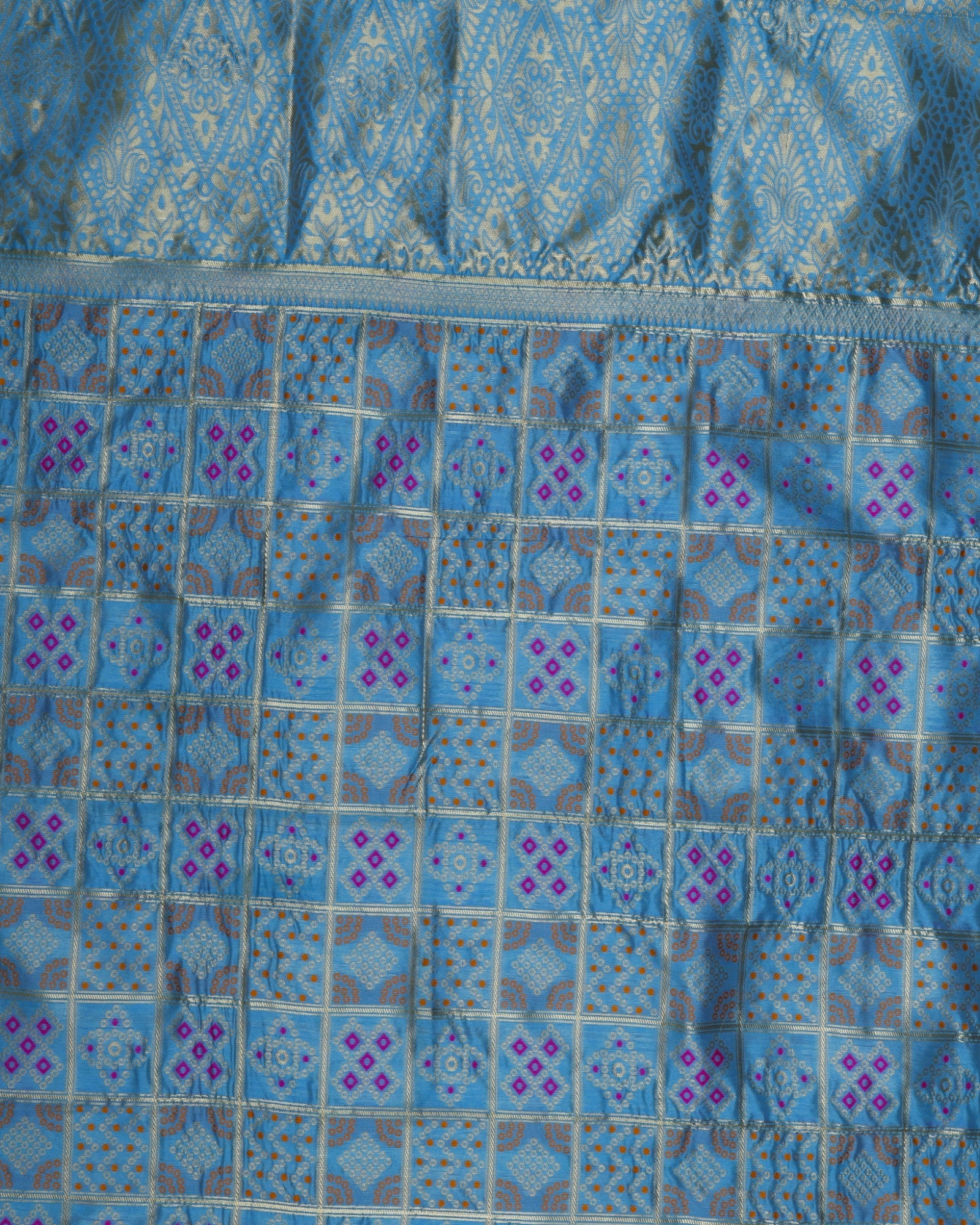Timeless Chanderi Dupatta with Gold Accents