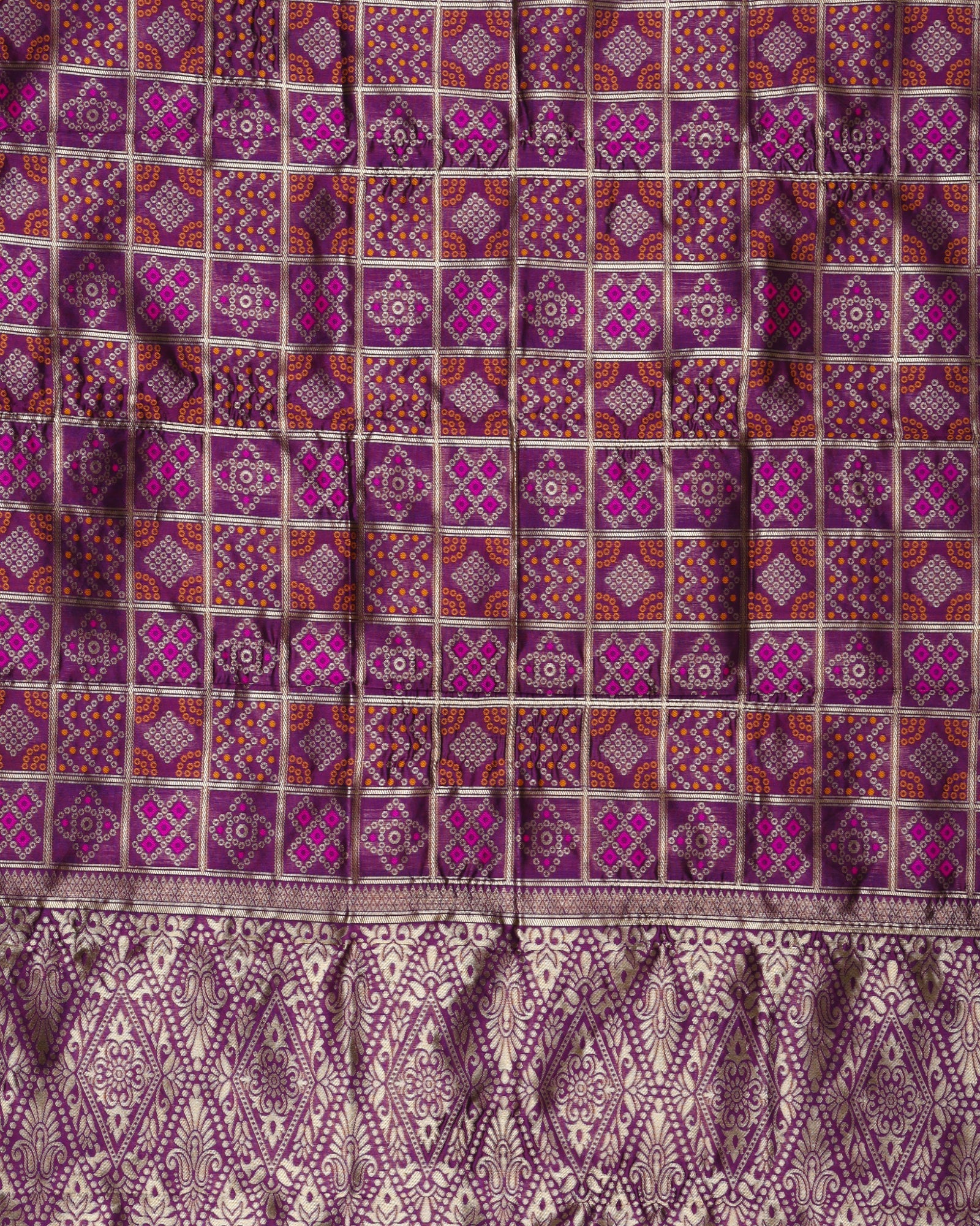 Timeless Chanderi Dupatta with Gold Accents