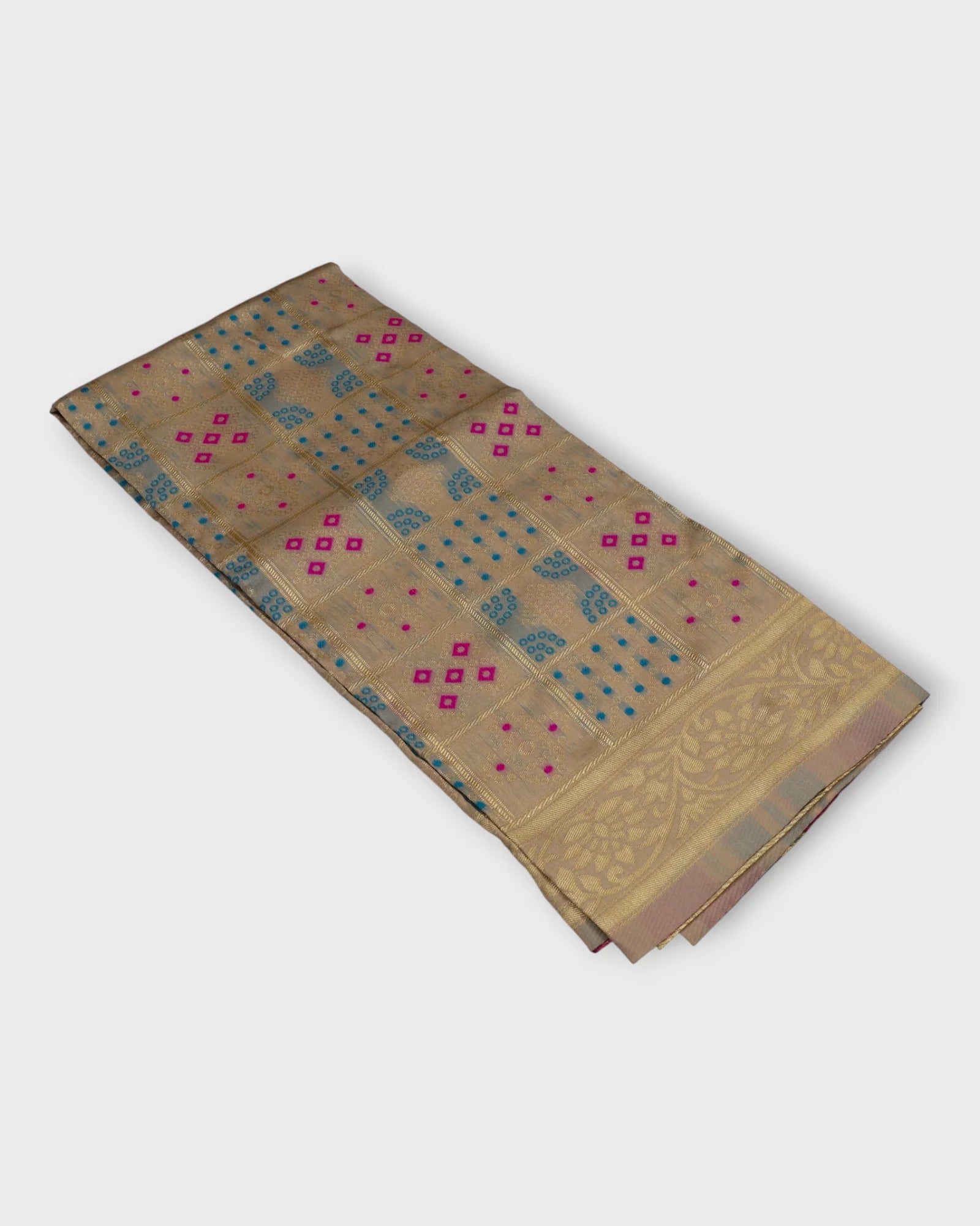 Timeless Chanderi Dupatta with Gold Accents