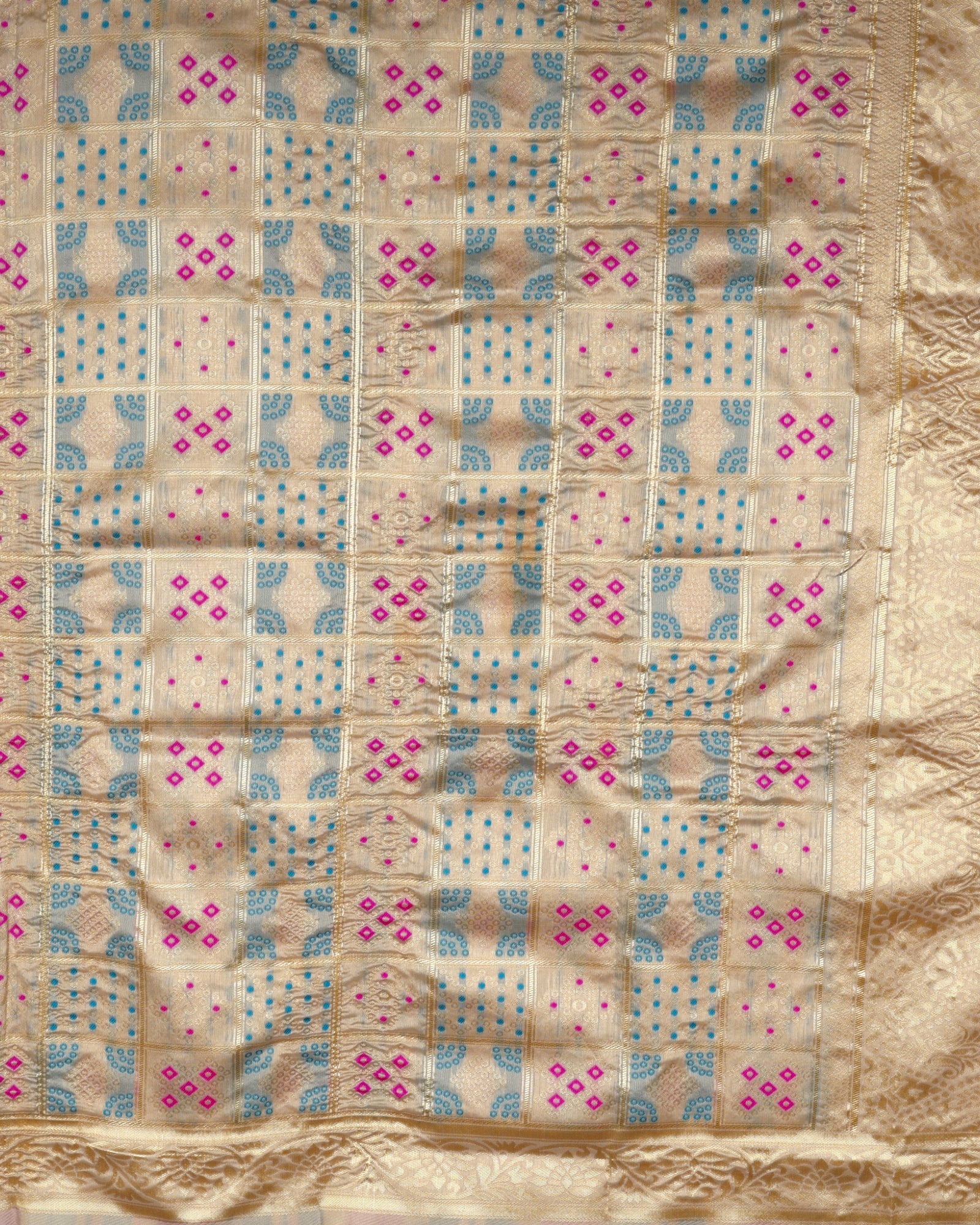 Timeless Chanderi Dupatta with Gold Accents