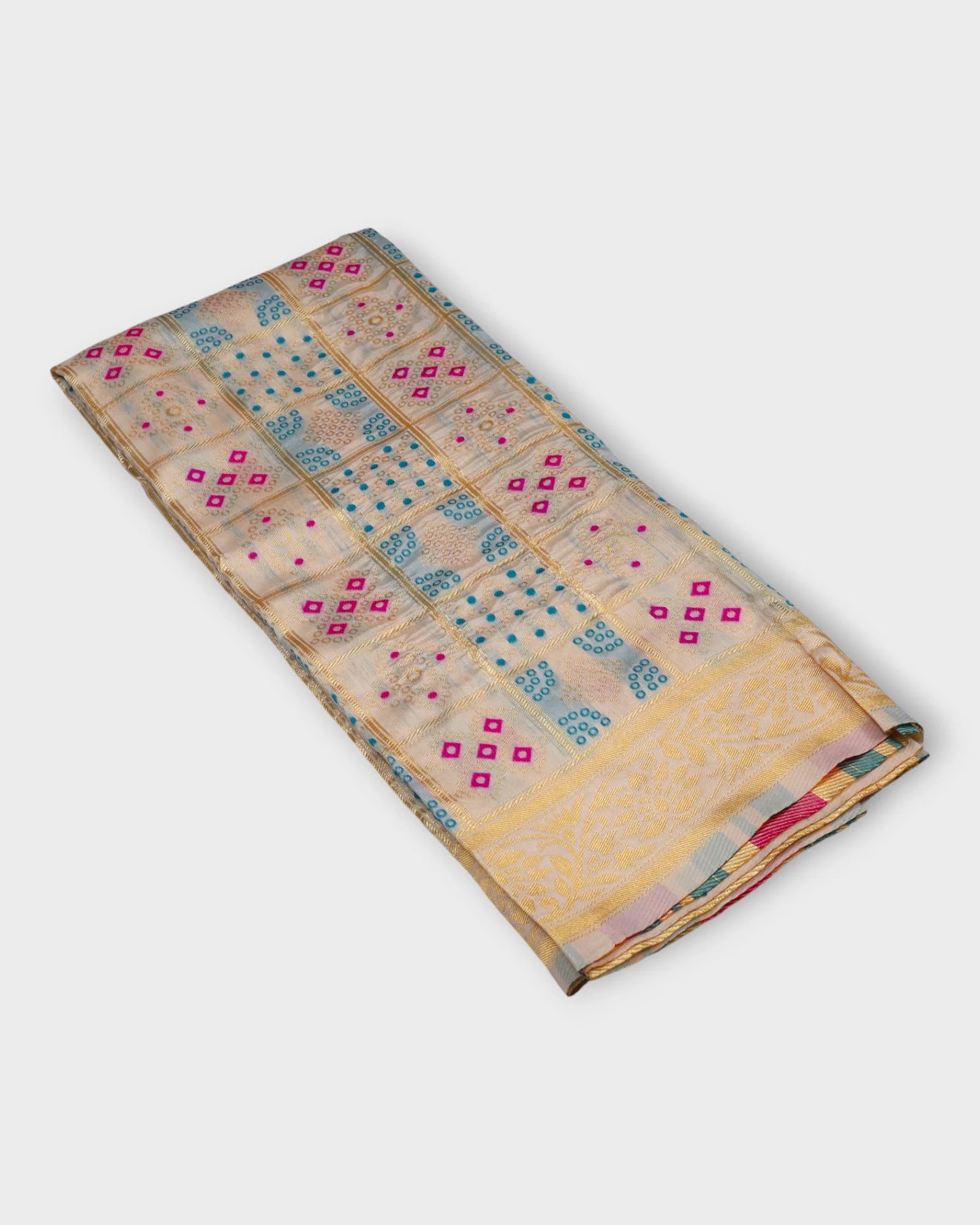 Timeless Chanderi Dupatta with Gold Accents
