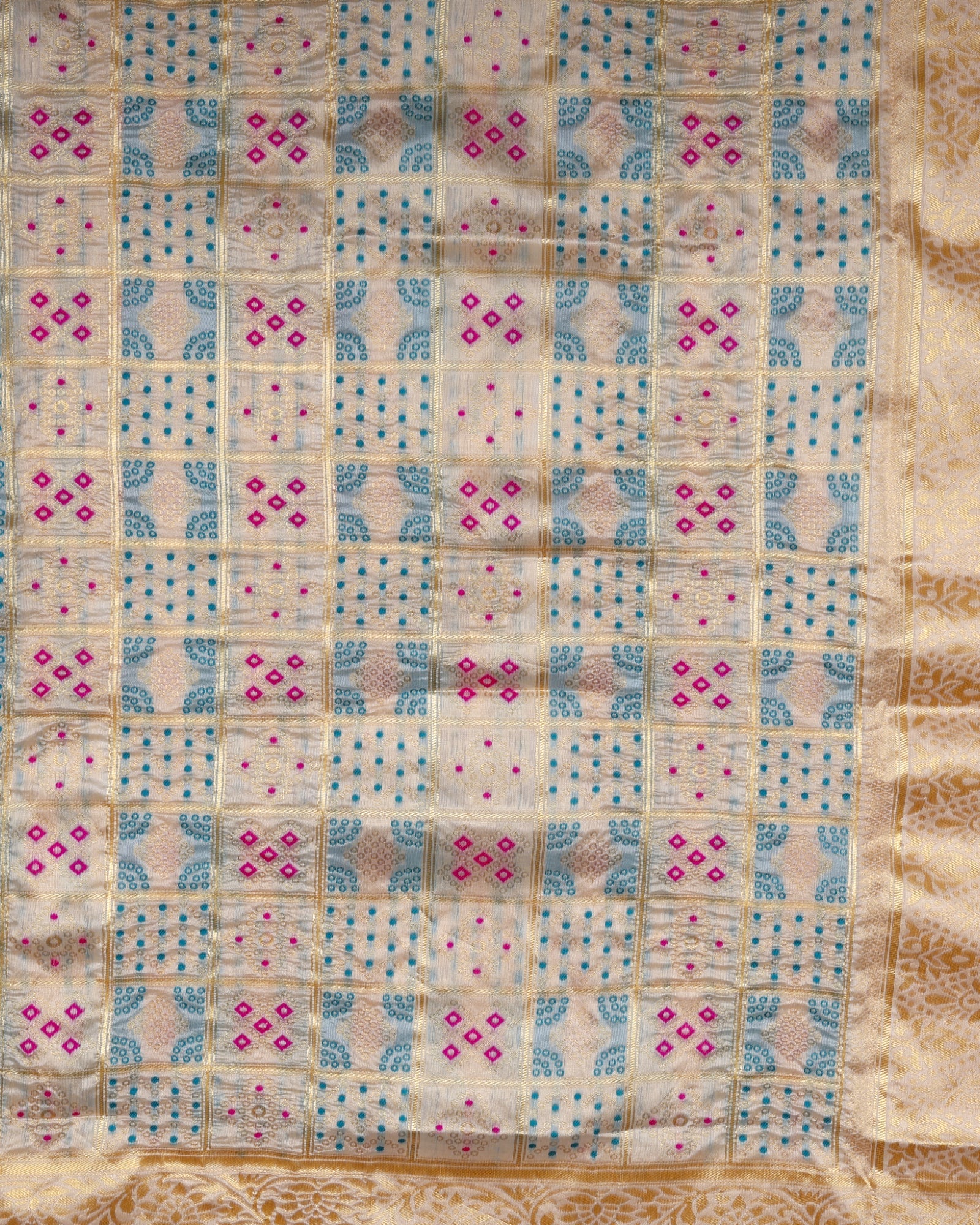 Timeless Chanderi Dupatta with Gold Accents
