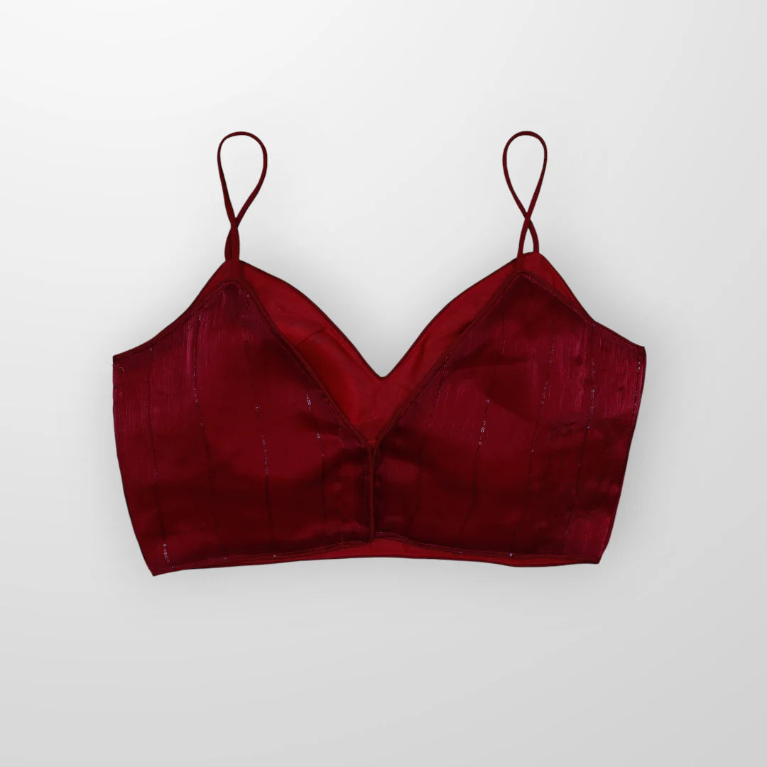 Sweetheart Neck Cotton Readymade Blouse