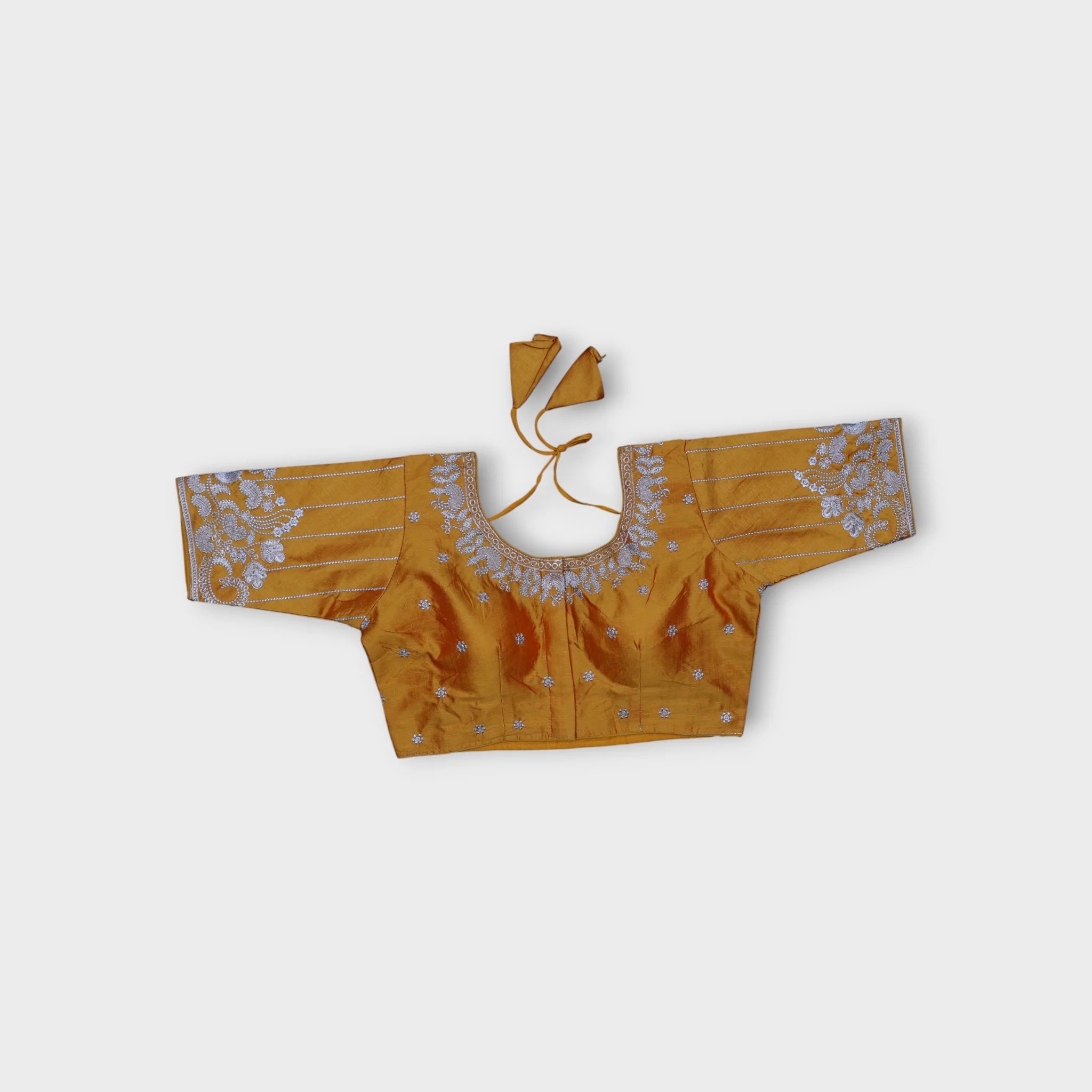 Silk Zari Butta Embroidered Readymade Blouse
