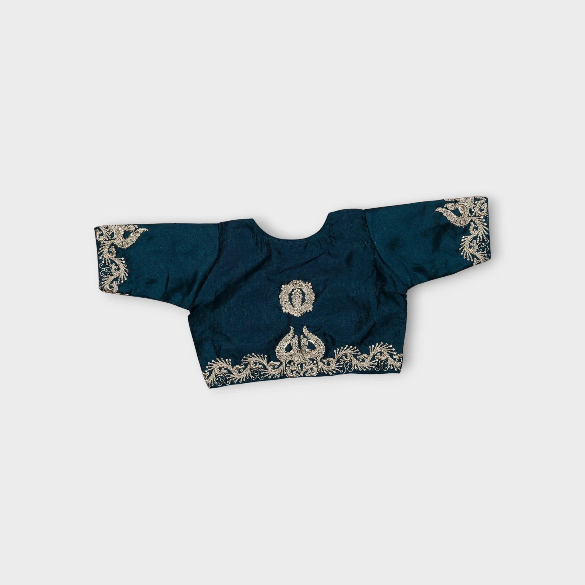Peacock Design Cosmos Silk Readymade Blouse