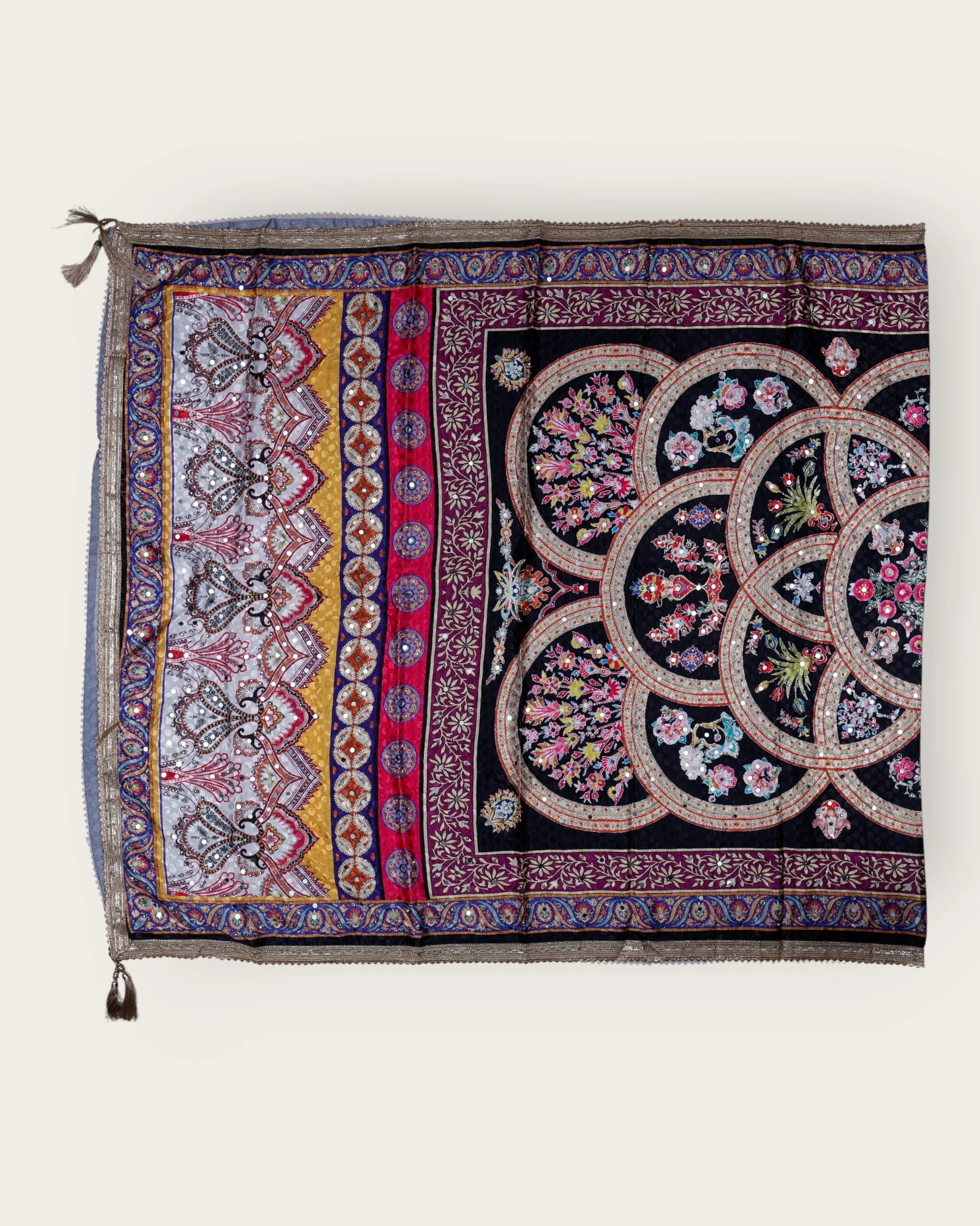 Festive Charm Multicolor Silk Jacquard Dupatta