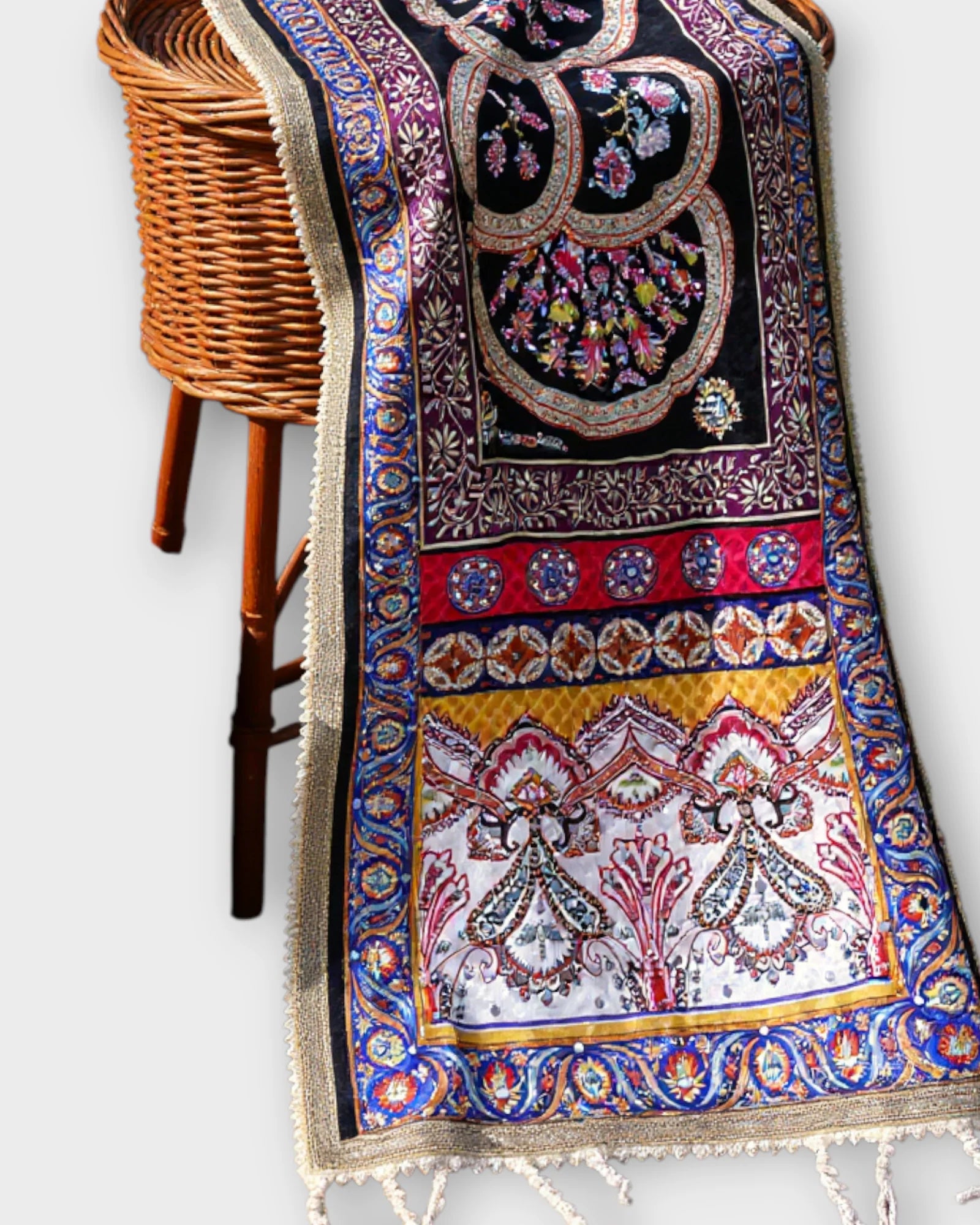 Festive Charm Multicolor Silk Jacquard Dupatta