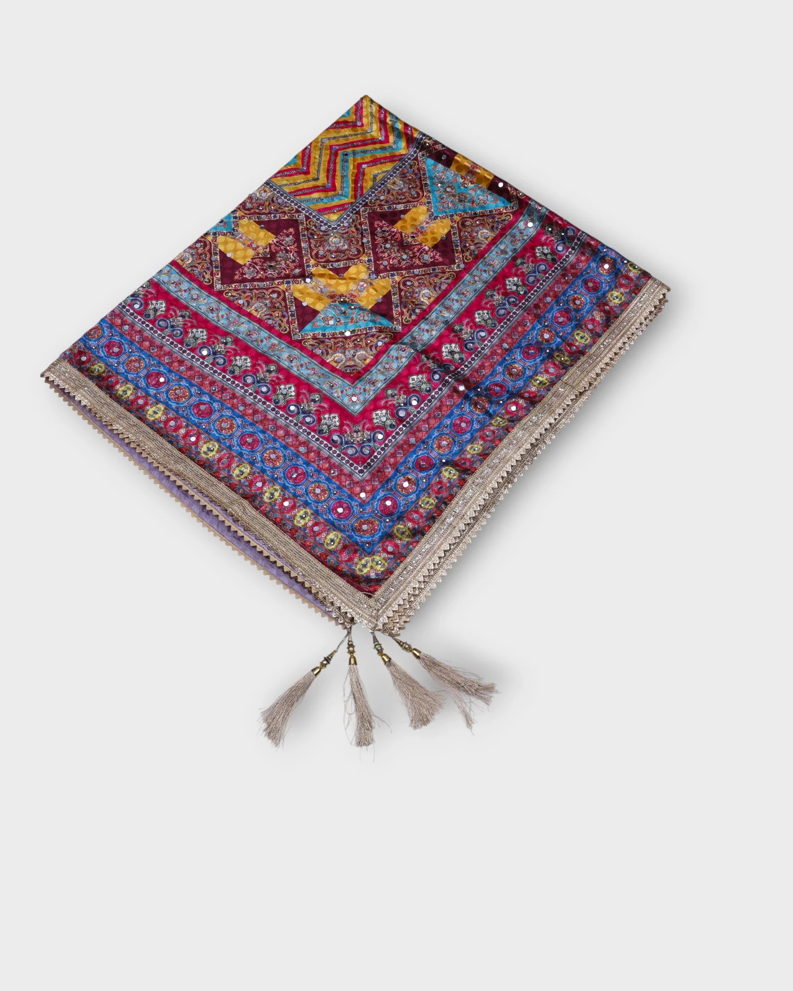 Festive Charm Multicolor Silk Jacquard Dupatta
