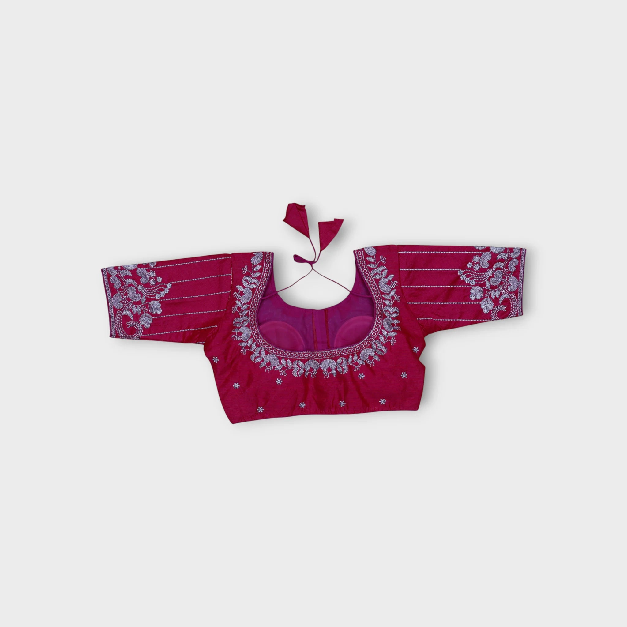 Silk Zari Butta Embroidered Readymade Blouse