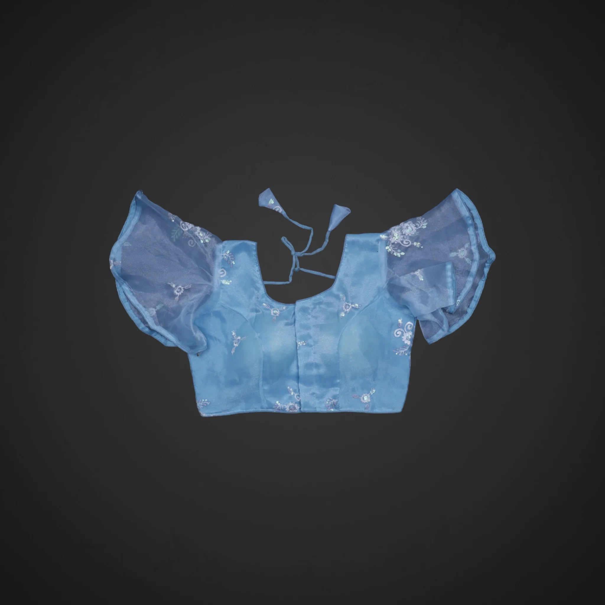 Organza Silk Ruffle Readymade Blouse