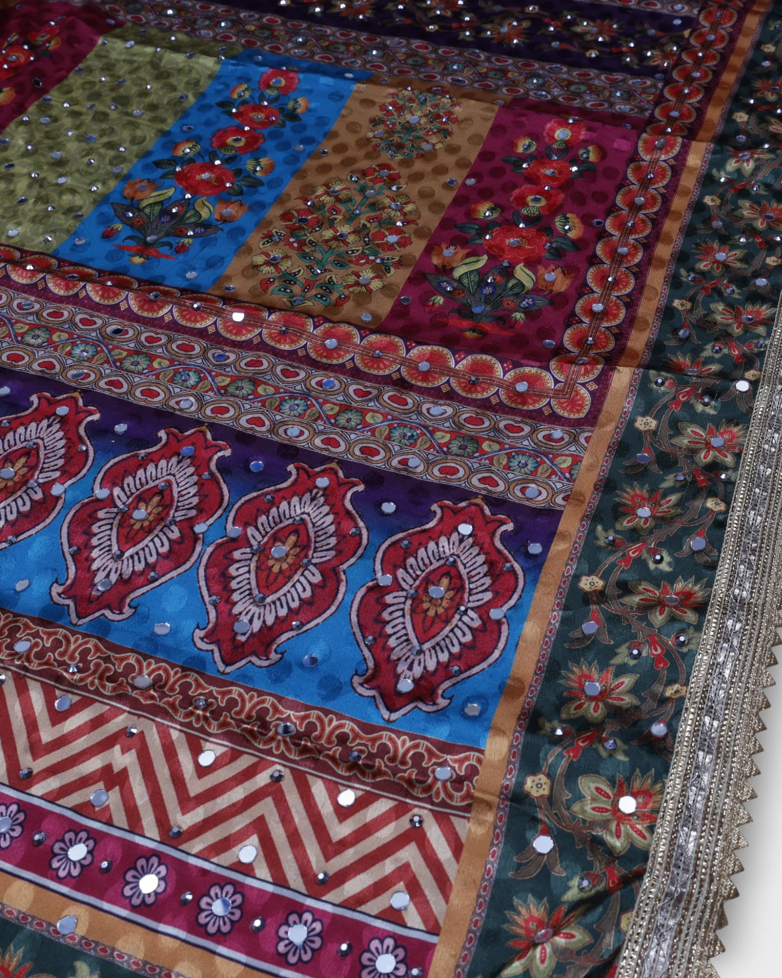 Festive Charm Multicolor Silk Jacquard Dupatta