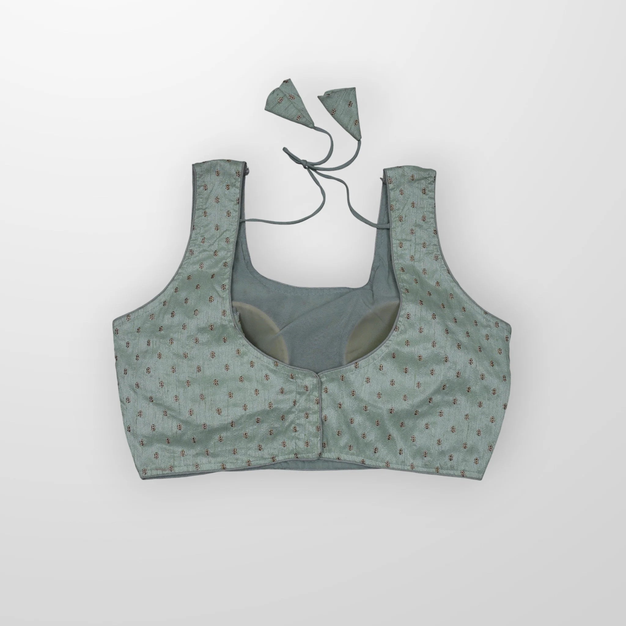 Raw Silk Zari Stone Accented Readymade Blouse