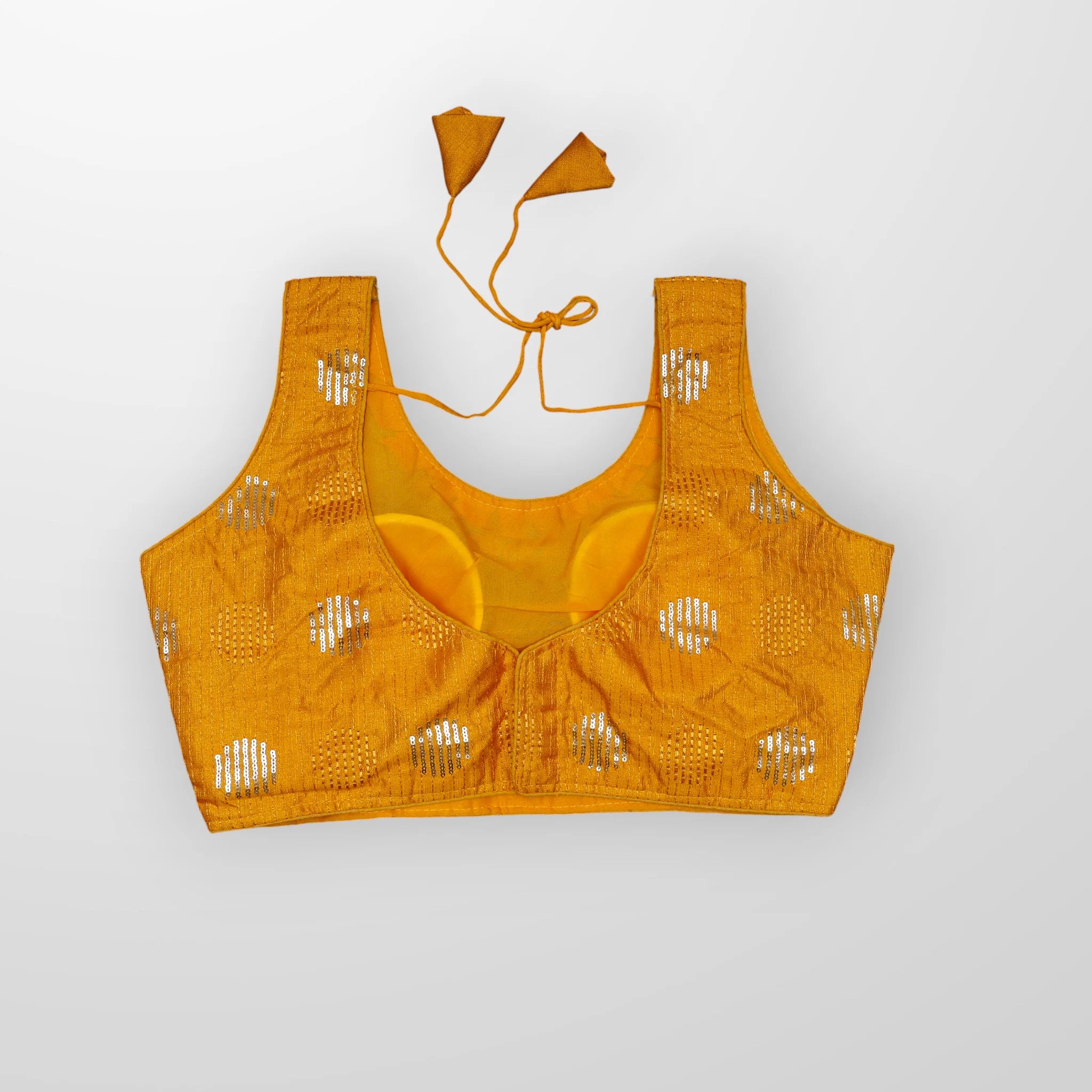 Silk U Neck Embroidered Readymade Blouse