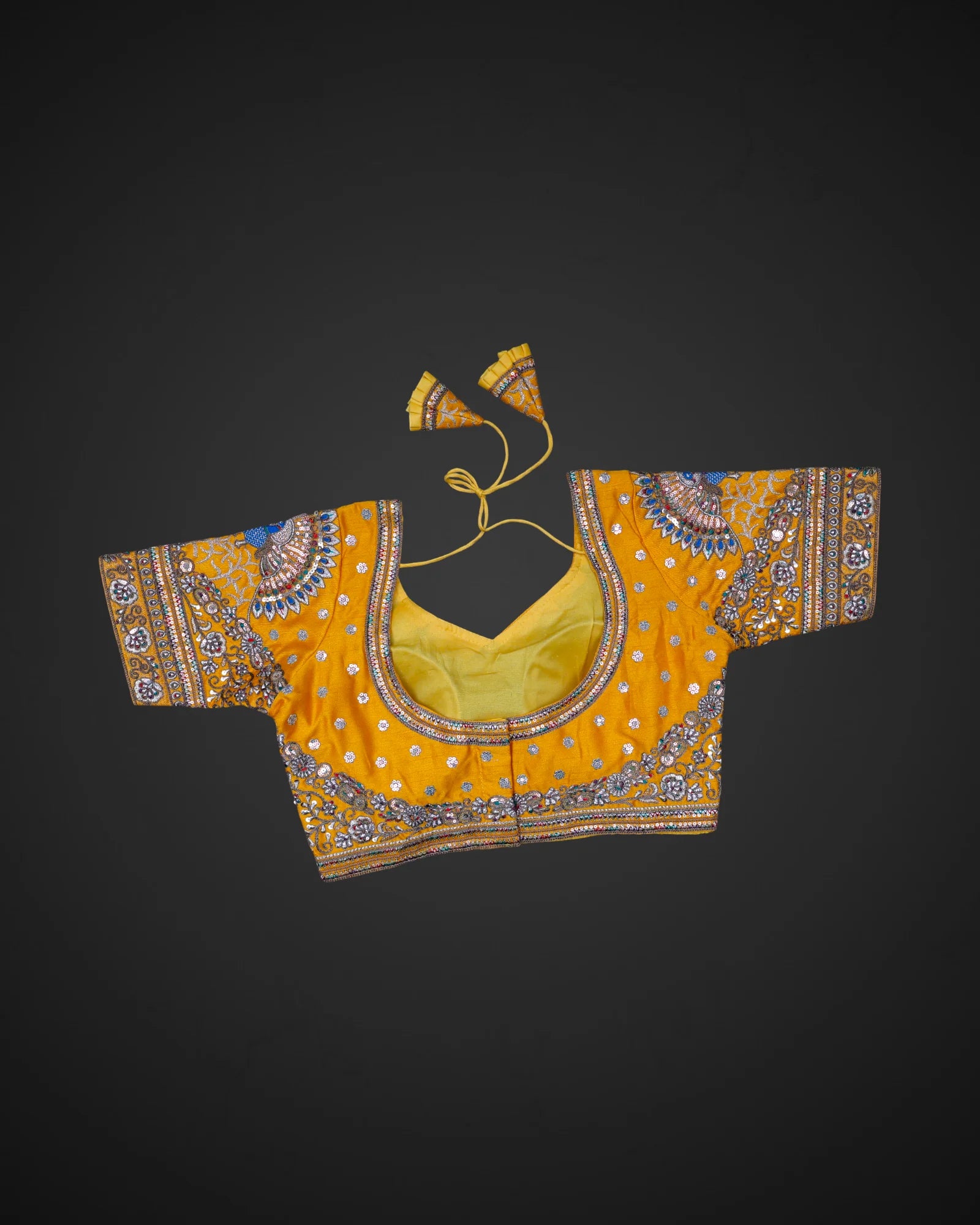 Silk V Neck Readymade Blouse