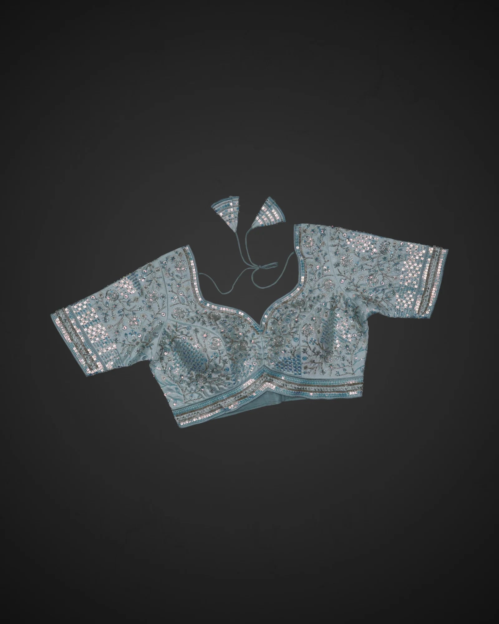 Cosmos Silk Embroidered Readymade Blouse