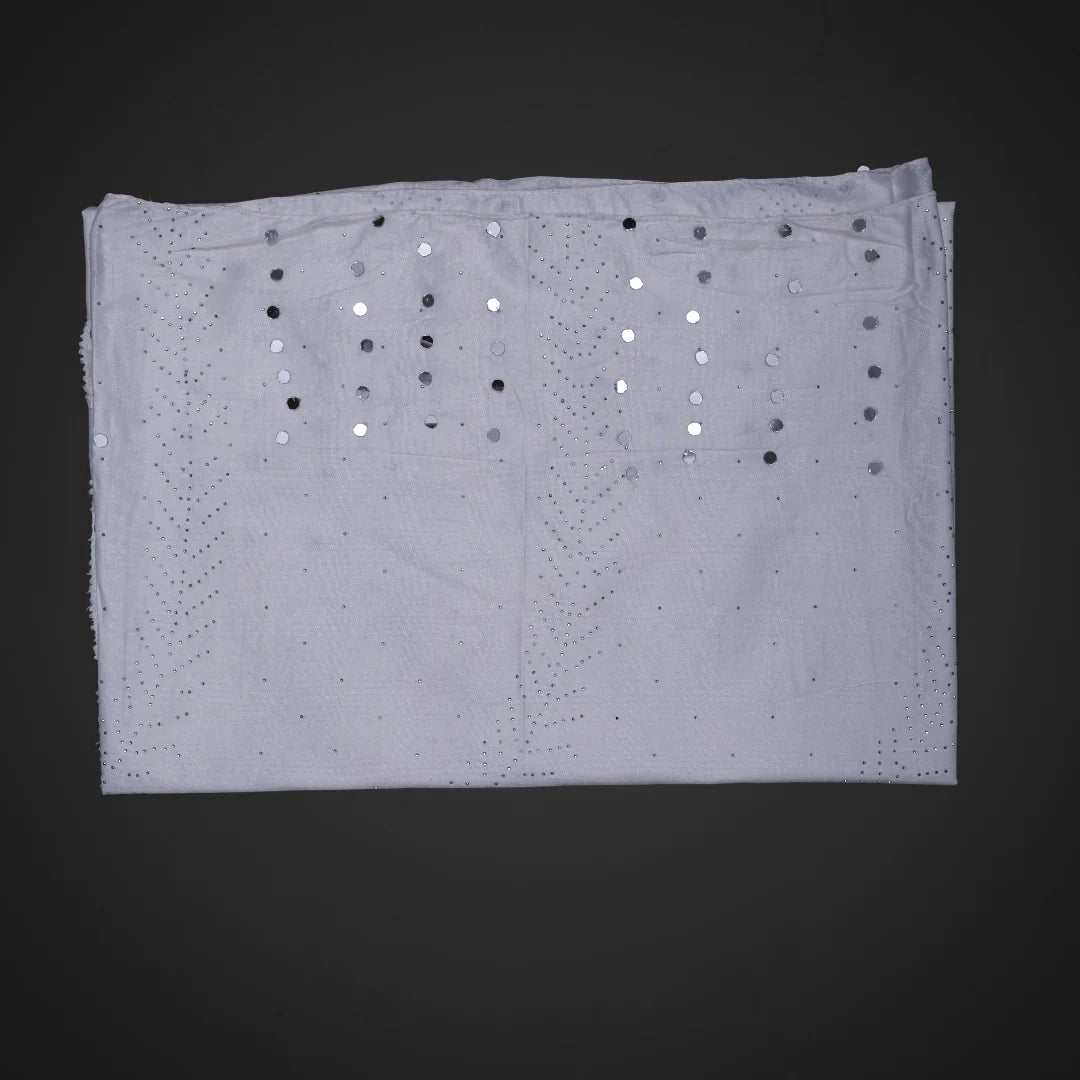 Radiant Silk Dupatta with Dazzling Mirrors