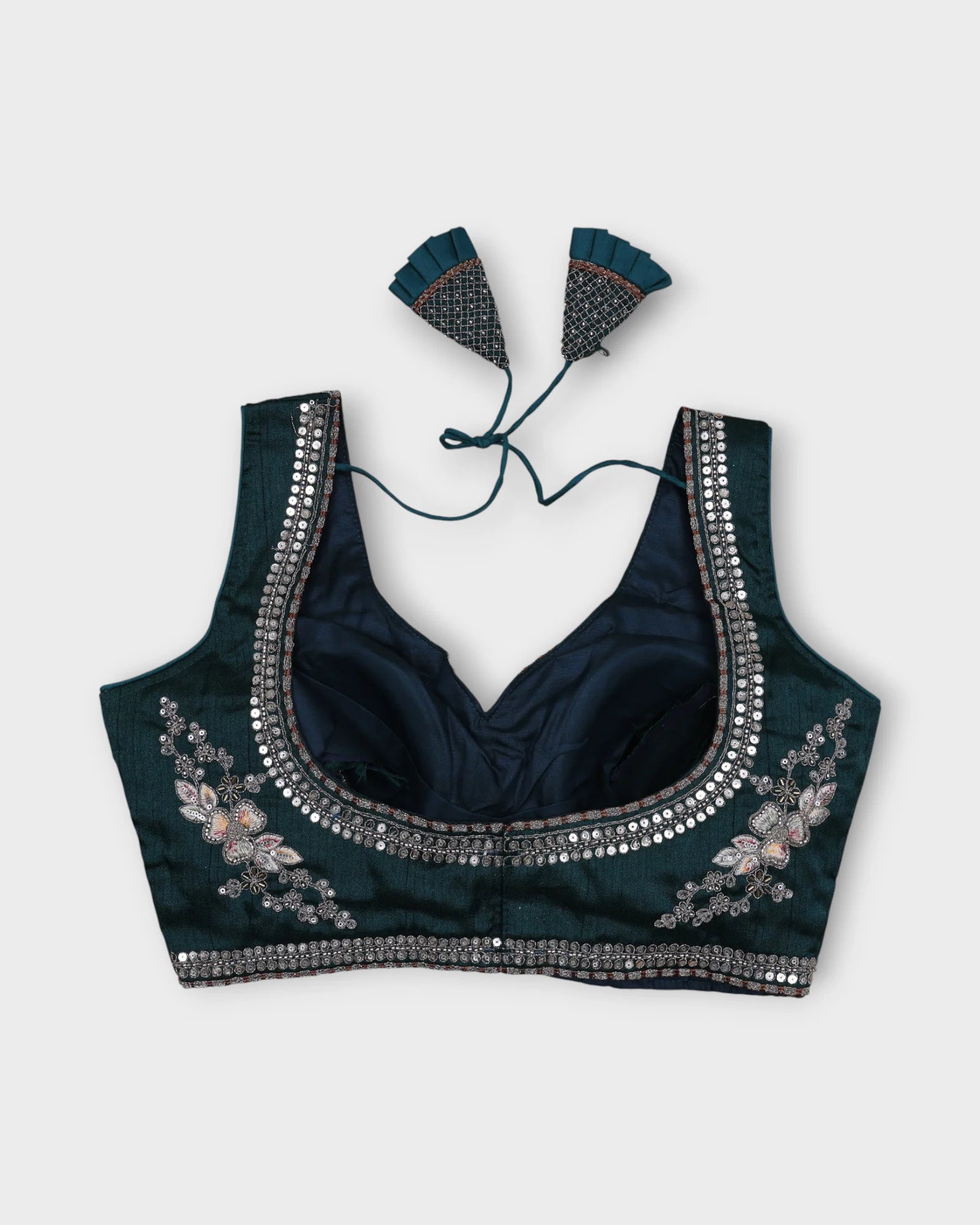 Italian Silk Embroidered Readymade Blouse