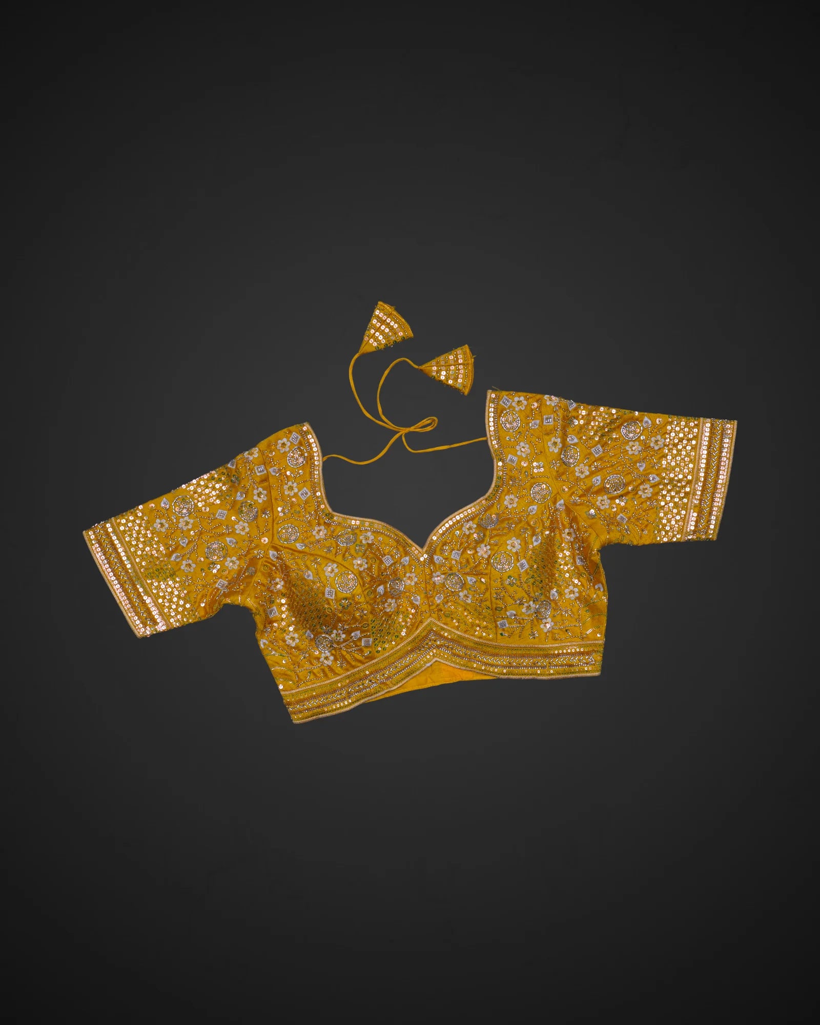 Cosmos Silk Embroidered Readymade Blouse