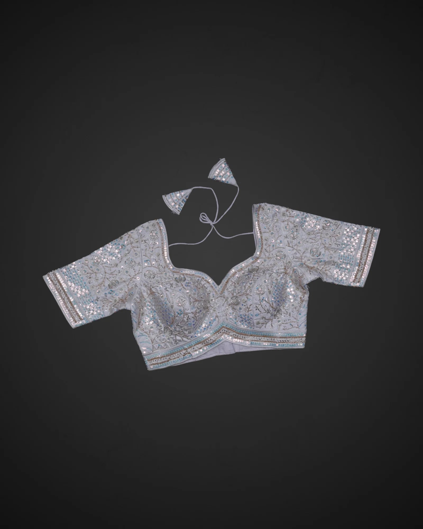 Cosmos Silk Embroidered Readymade Blouse