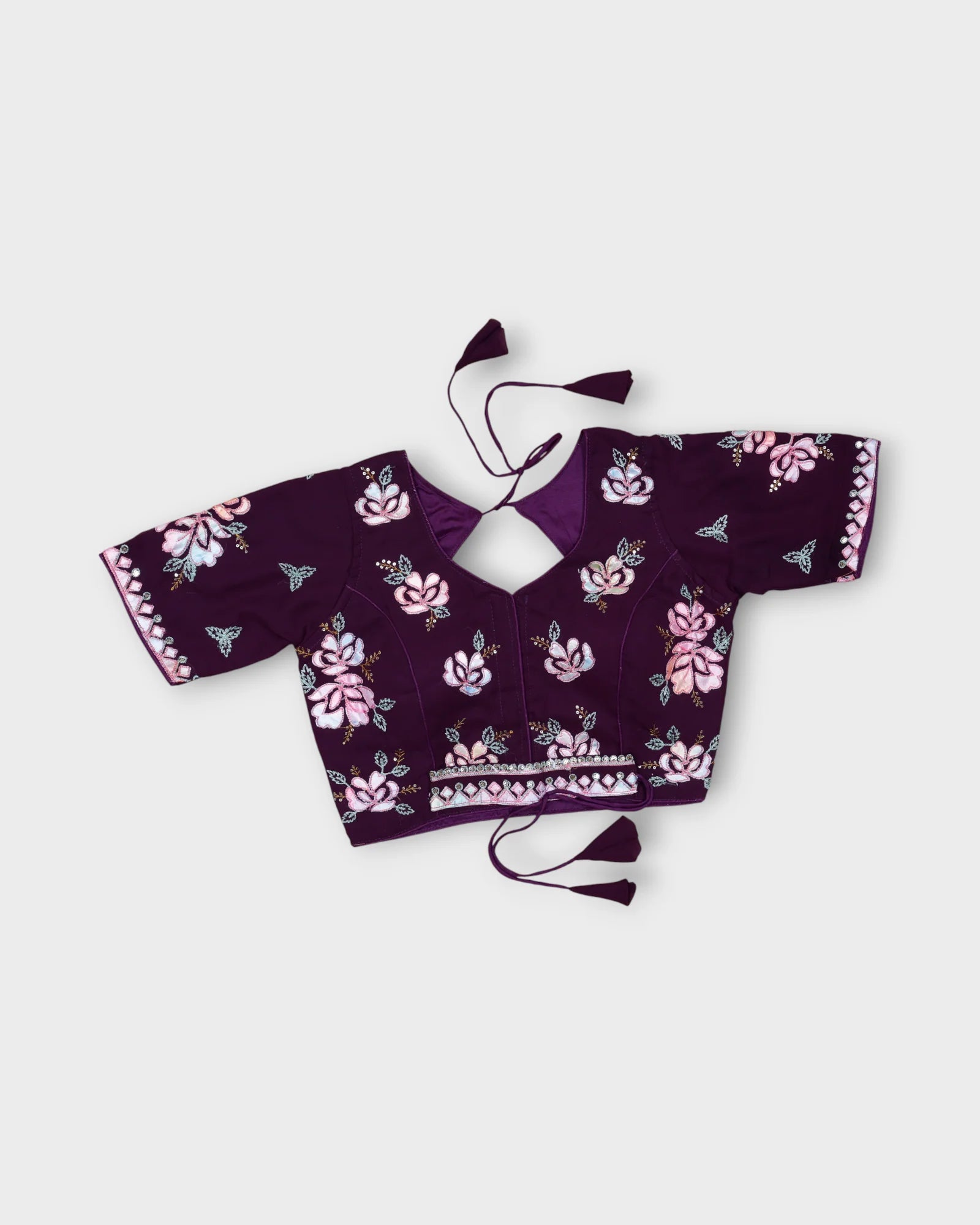 Georgette Cutout Back Readymade Blouse
