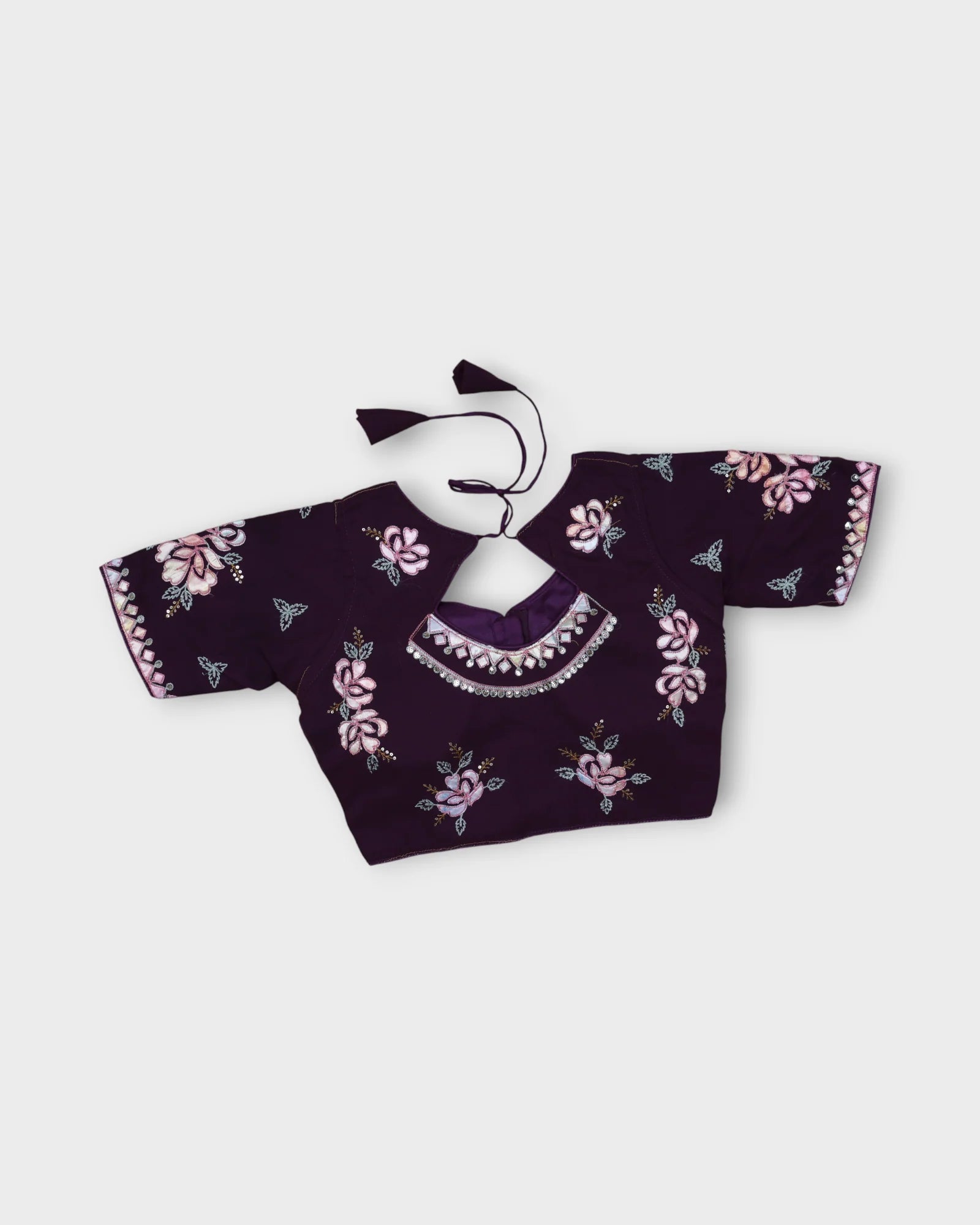 Georgette Cutout Back Readymade Blouse